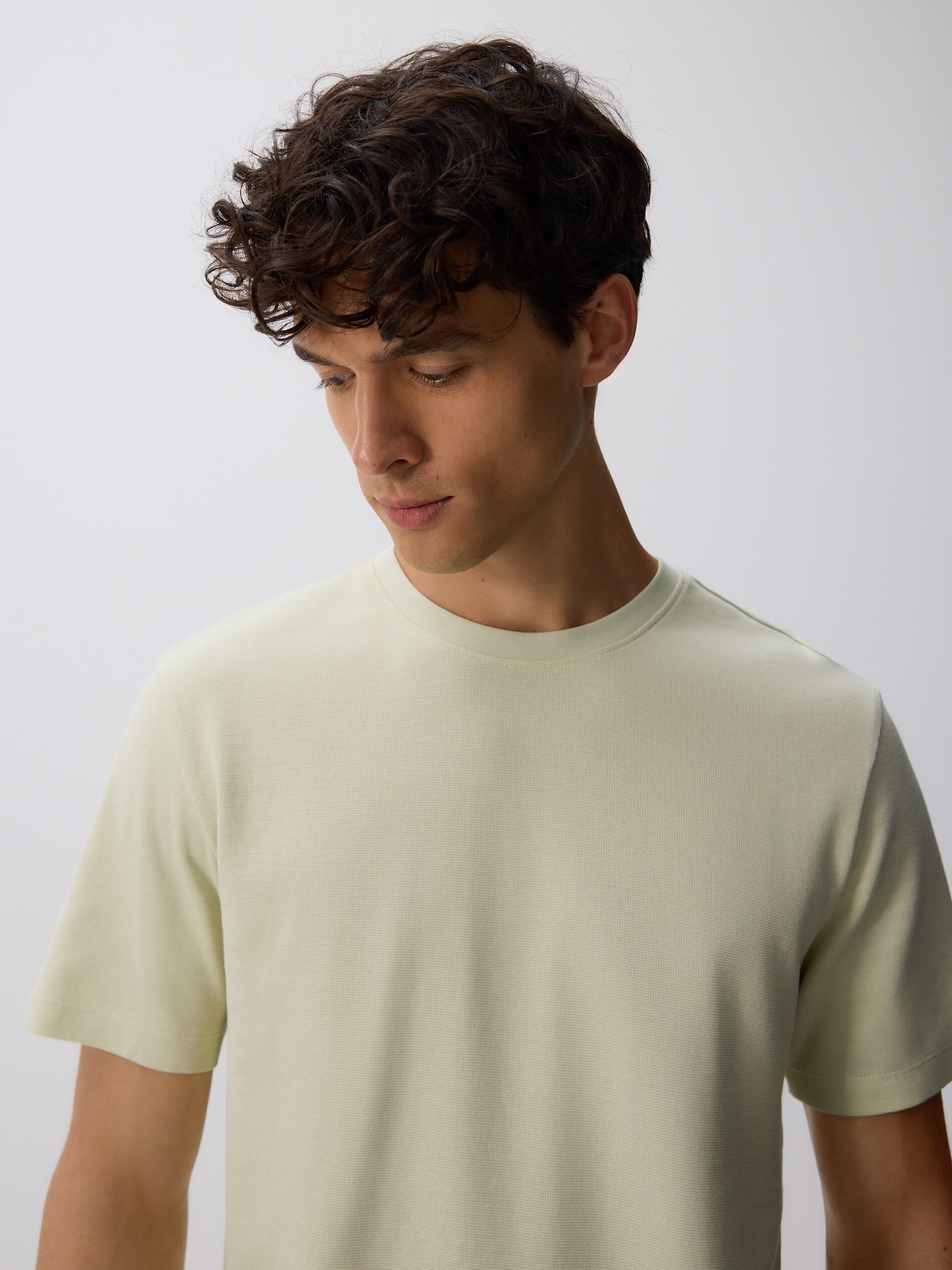 Green Regular Fit Structural Fabric T-Shirt, Green, large image number 3