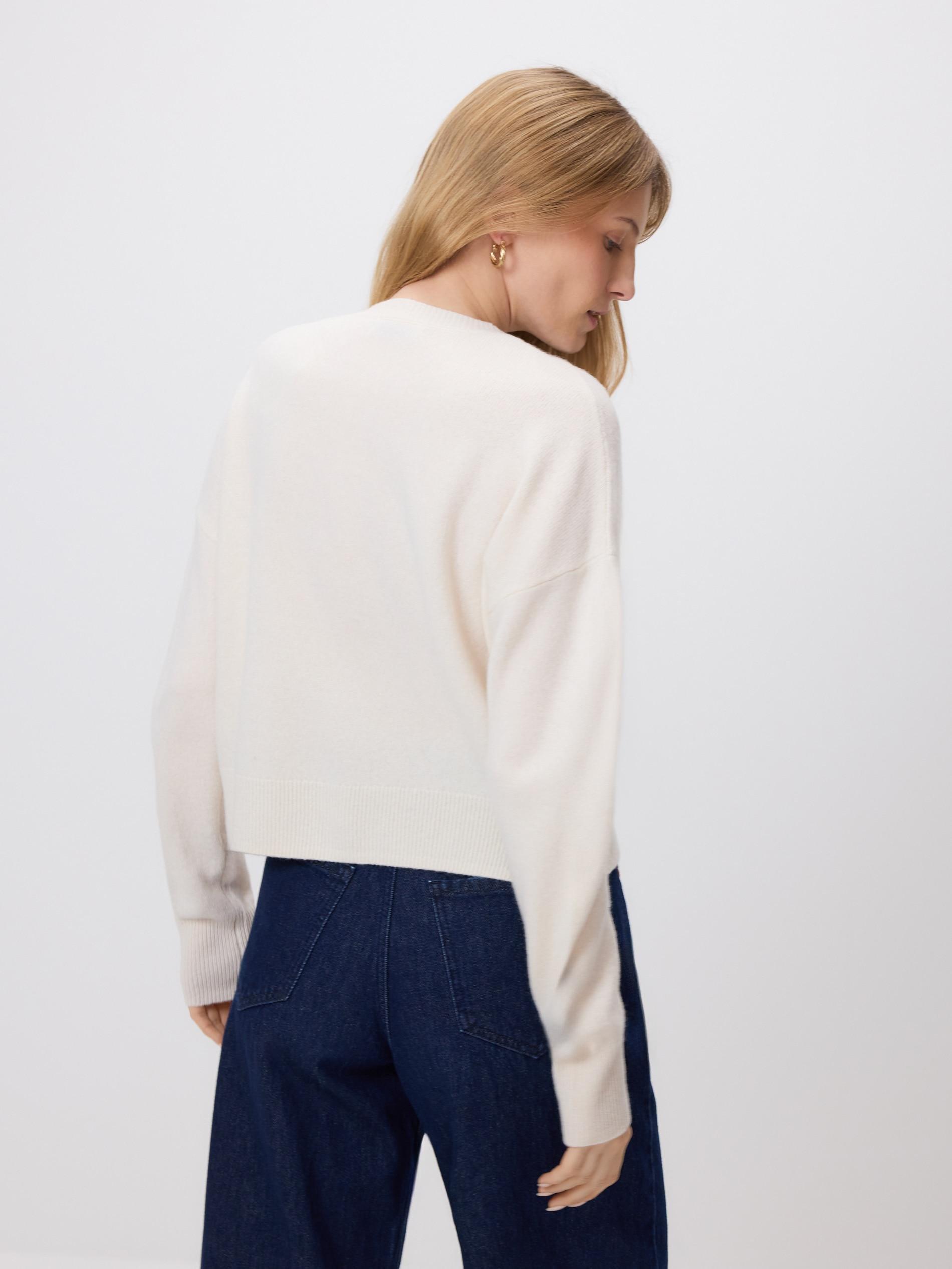 LADIES` SWEATER NUDE, Ivory, large image number 2