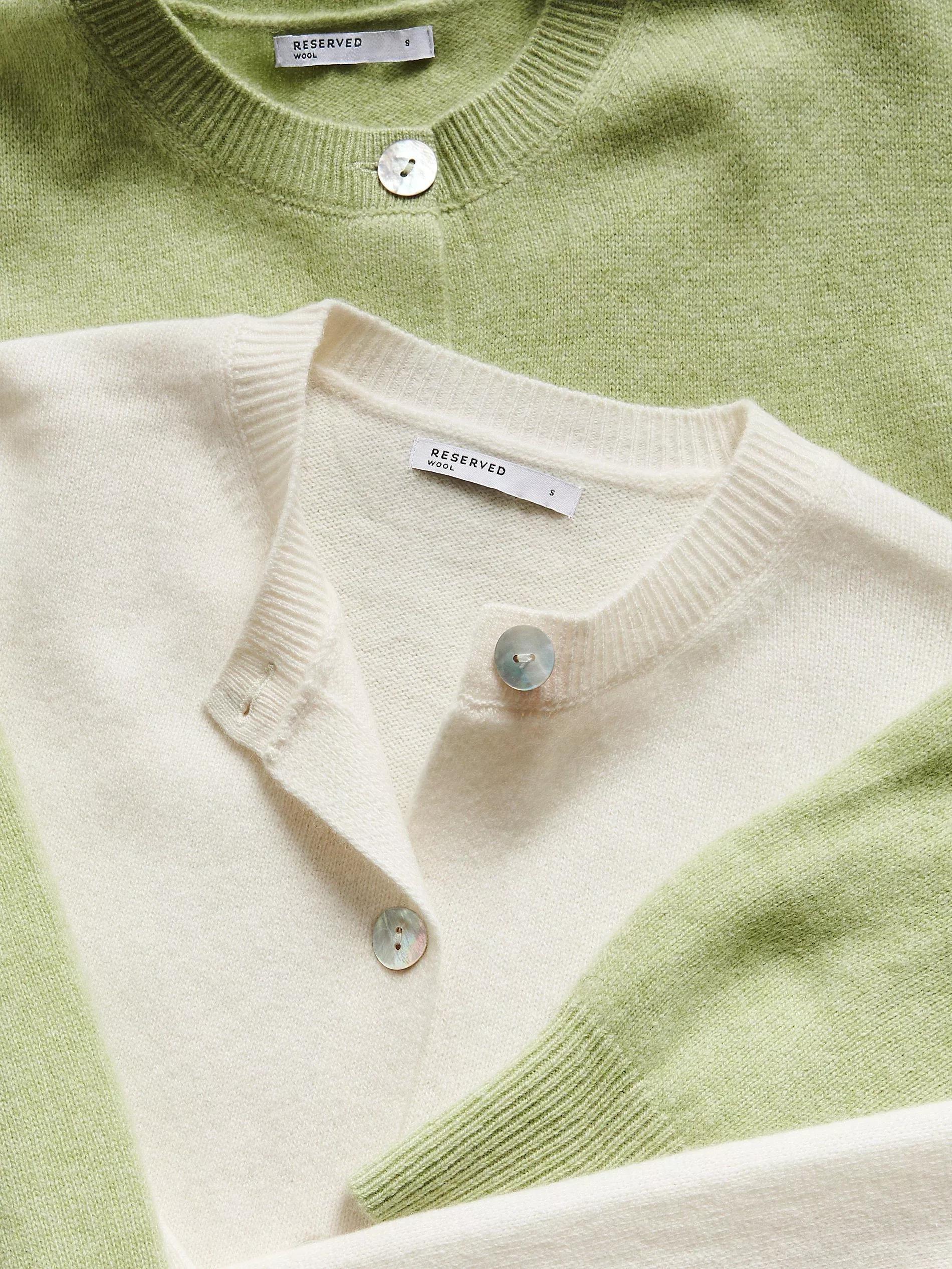 Green Wool Cardigan, No Colour, large image number 1