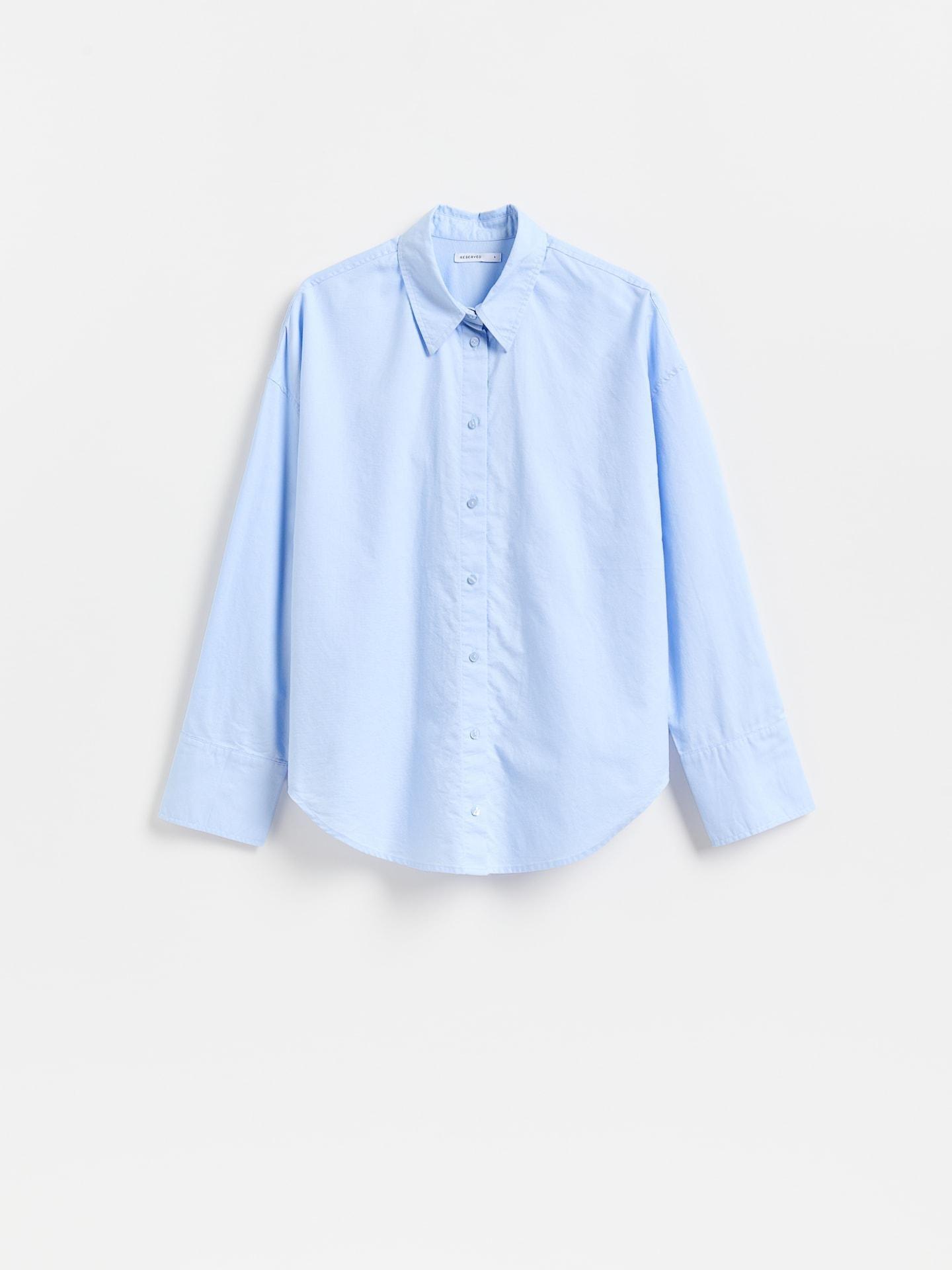 Blue Oxford Shirt In Cotton, Blue, large image number 0