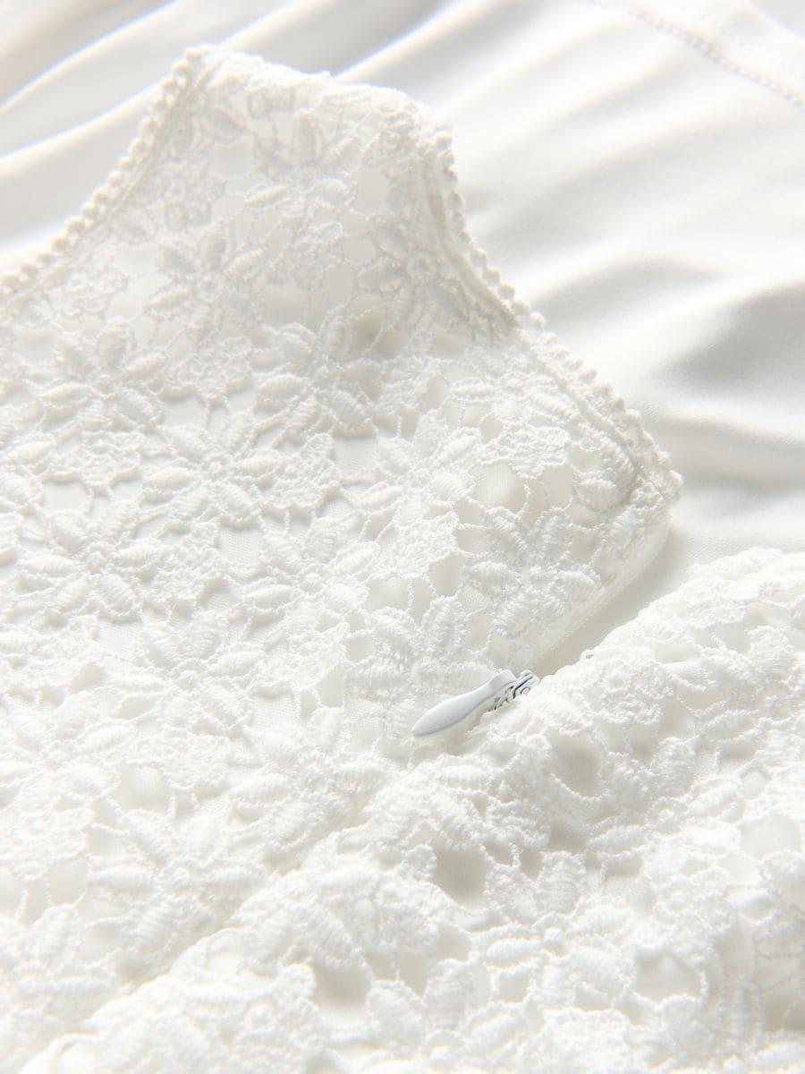 White Dress With Lace Appliqu� On Top, , large image number 2