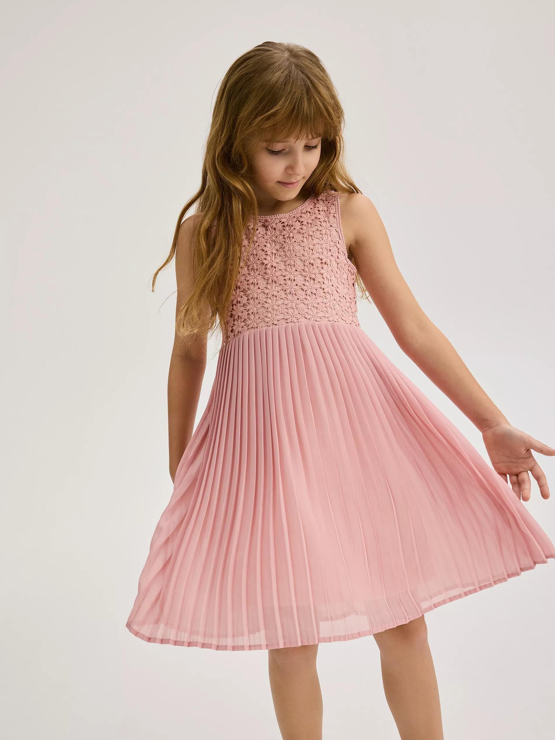 PINK Dress with lace top, Pink, large image number 1