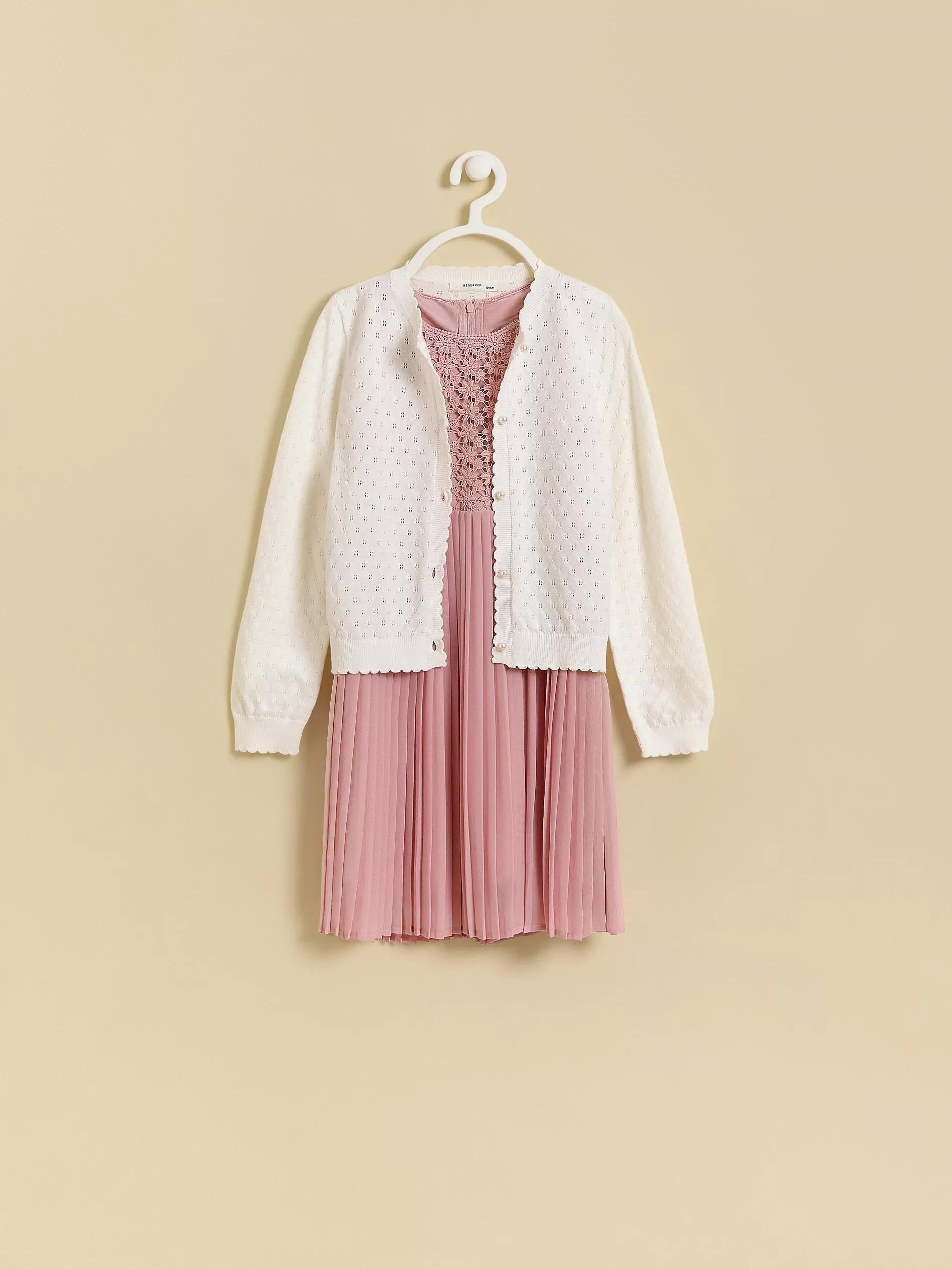 PINK Dress with lace top, Pink, large image number 3