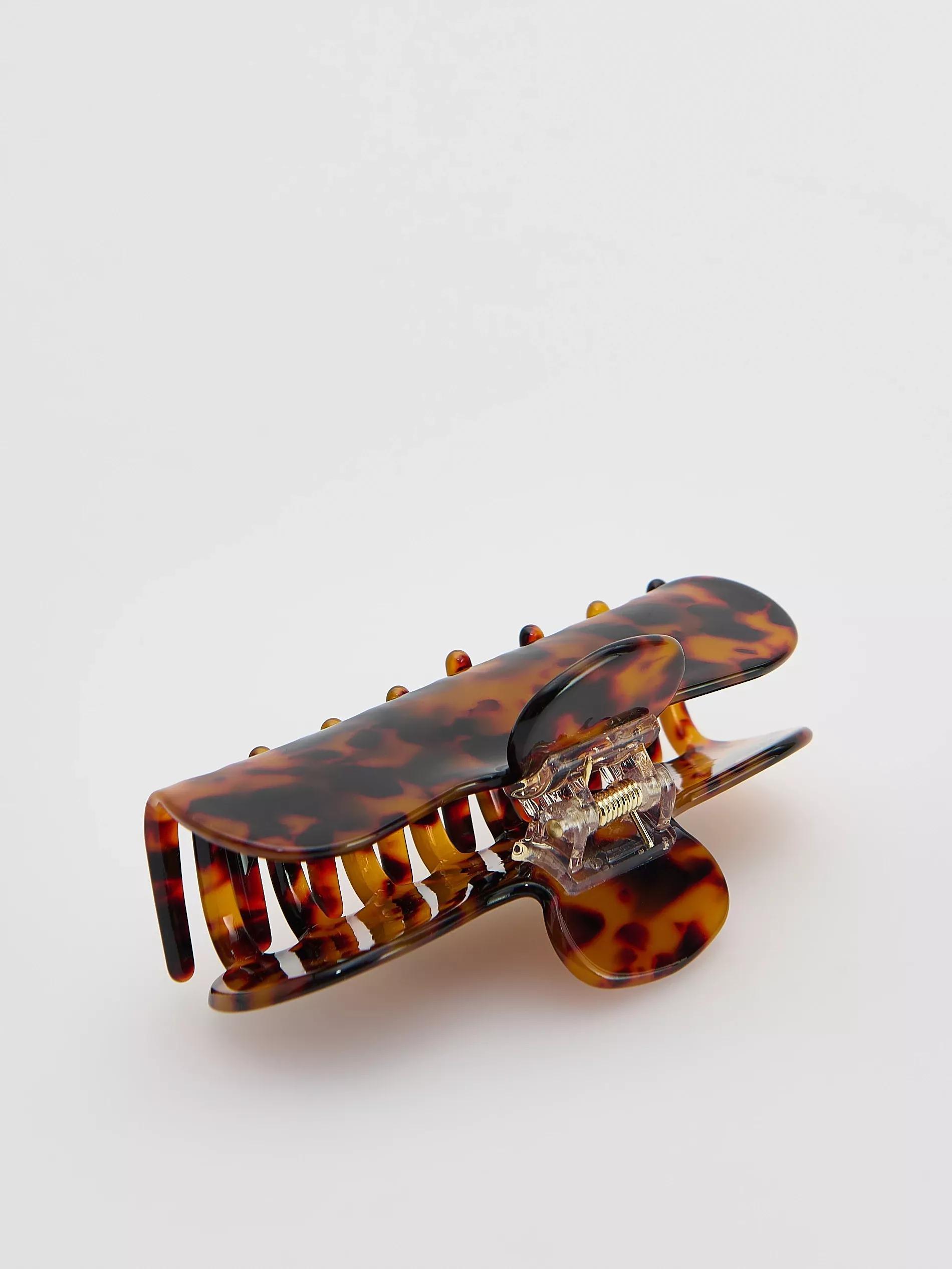 BROWN Hair clasp, Brown, medium