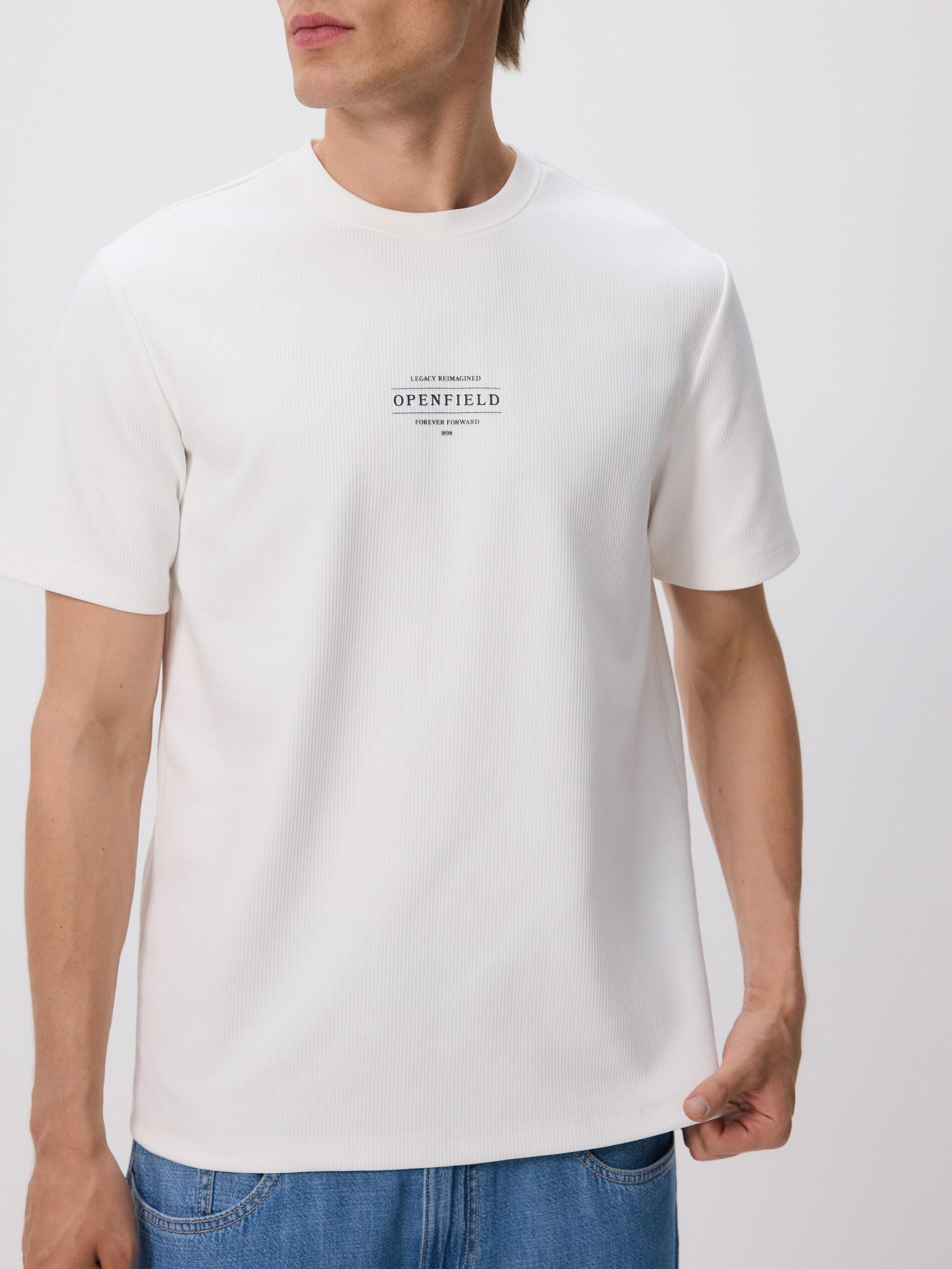 CREAM Comfort fit T-shirt with print, Ivory, large image number 0