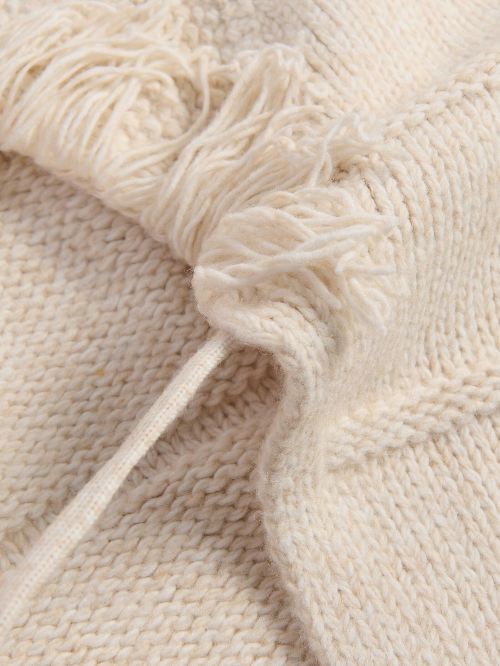 Beige Cardigan With Fringes, Ivory, large image number 5