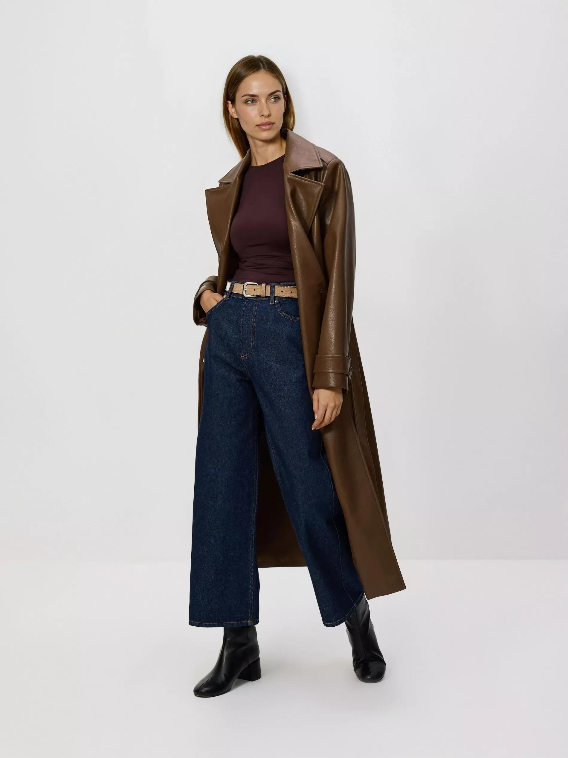 Brown Plain Longsleeve, Brown, large image number 1