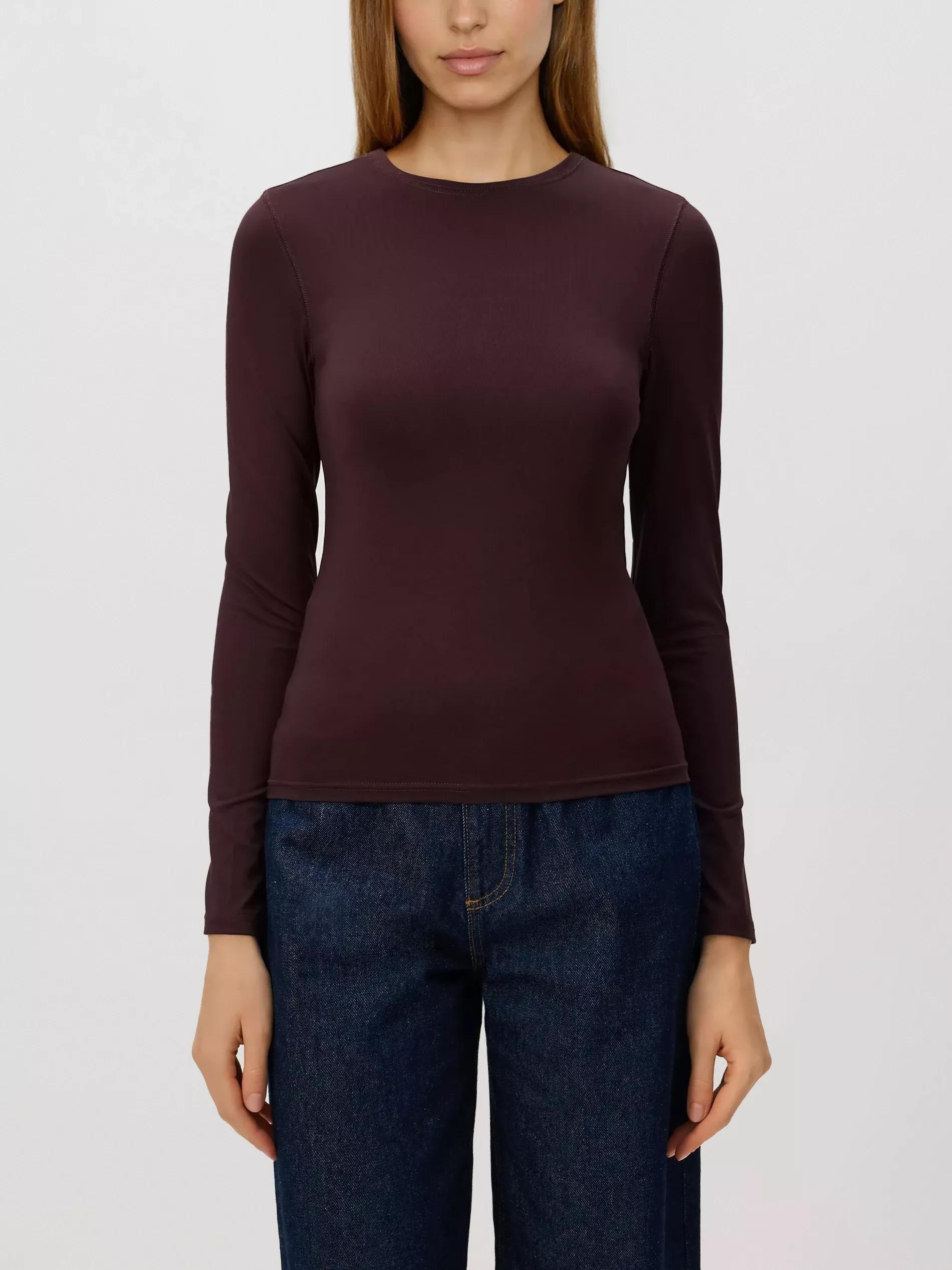 Brown Plain Longsleeve, Brown, large image number 2