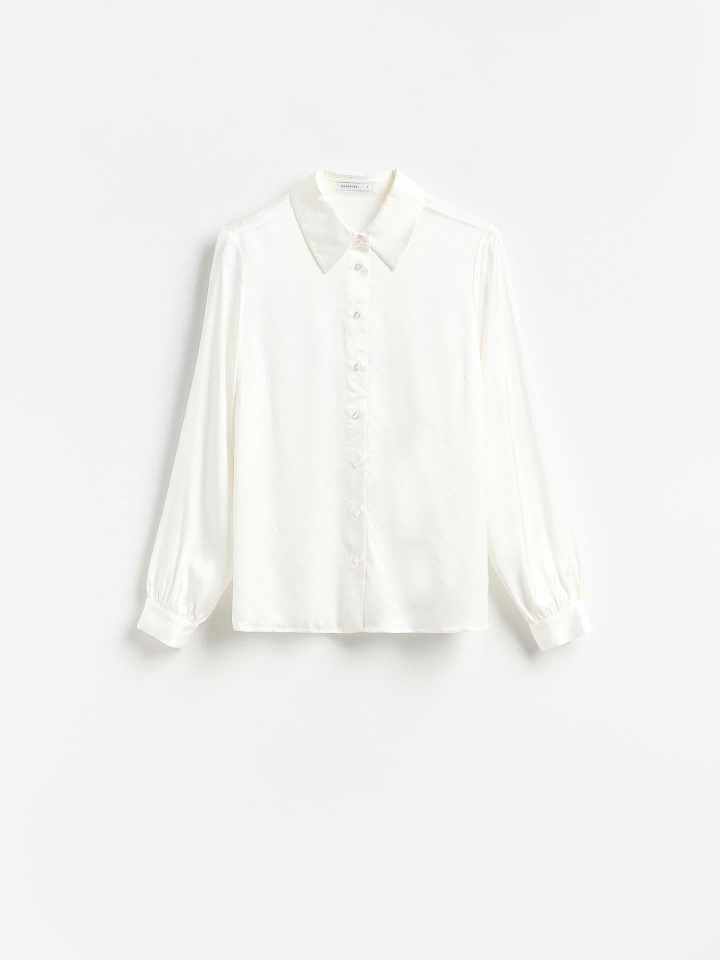 White Viscose Shirt, White, medium