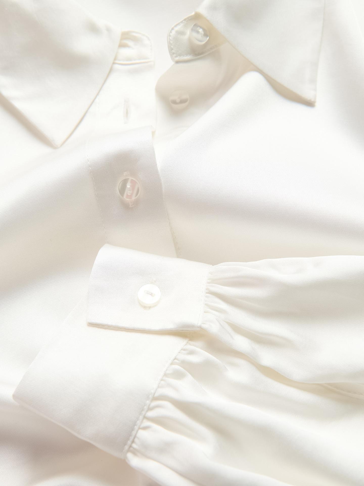 White Viscose Shirt, White, medium