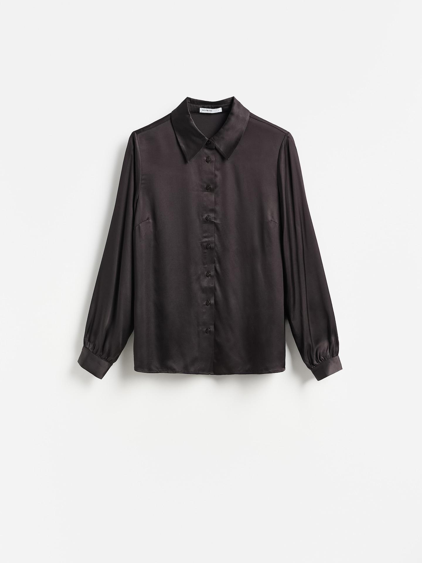 Brown Viscose Shirt, Brown, large image number 0