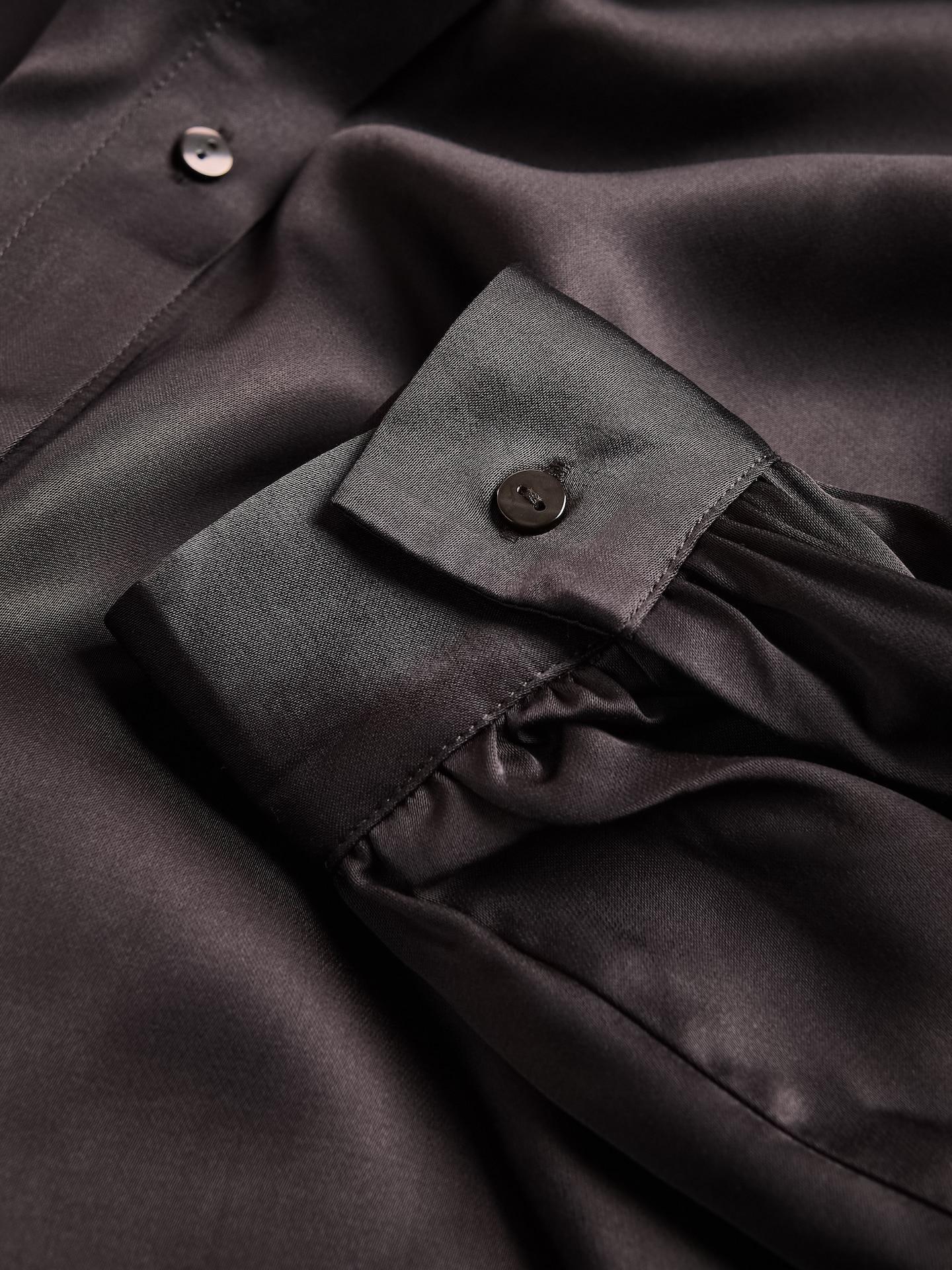 Brown Viscose Shirt, Brown, large image number 1