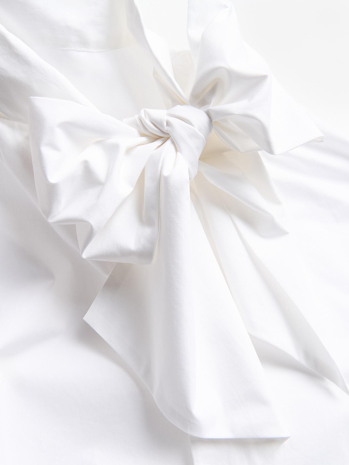 White Cotton Shirt With Tie Detail, White, large image number 5