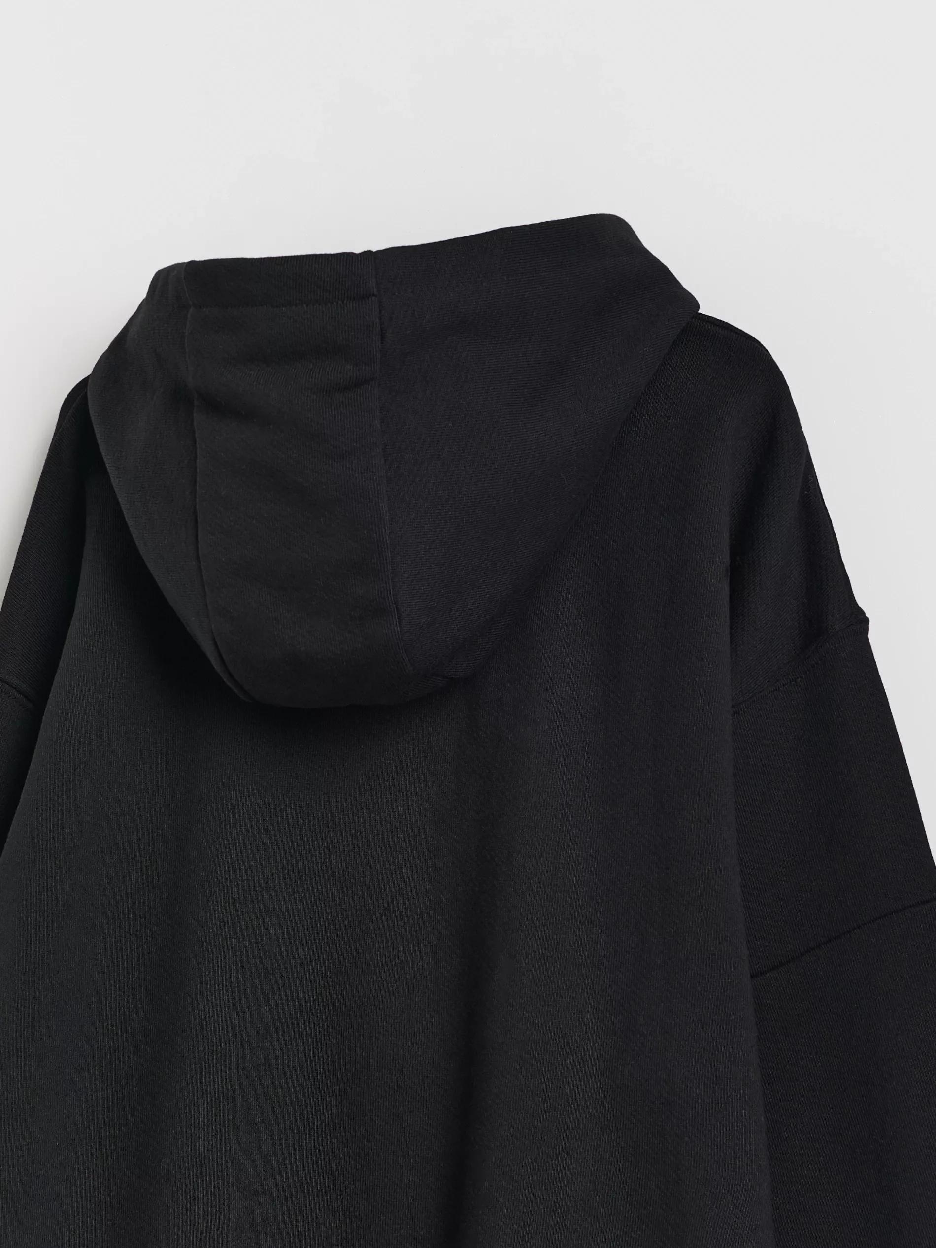 Black Oversized Hoodie, , large image number 2