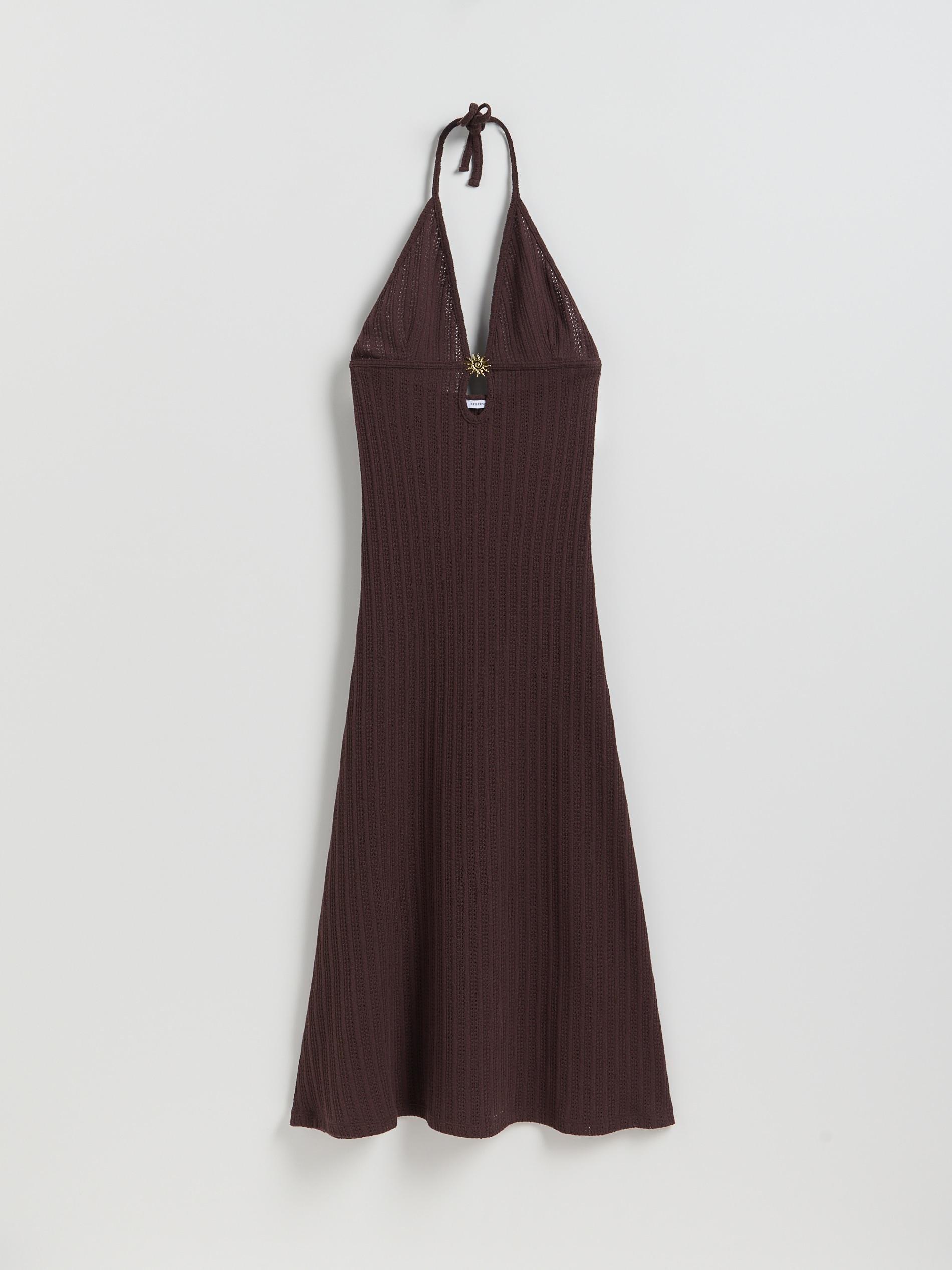 Brown Beach Dress With cotton, Brown, large image number 0