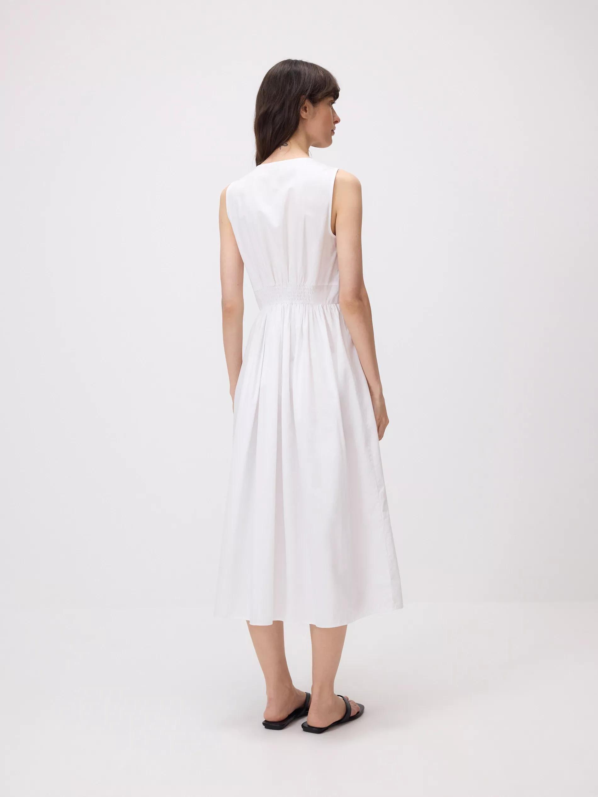 White Midi Dress, White, large image number 3