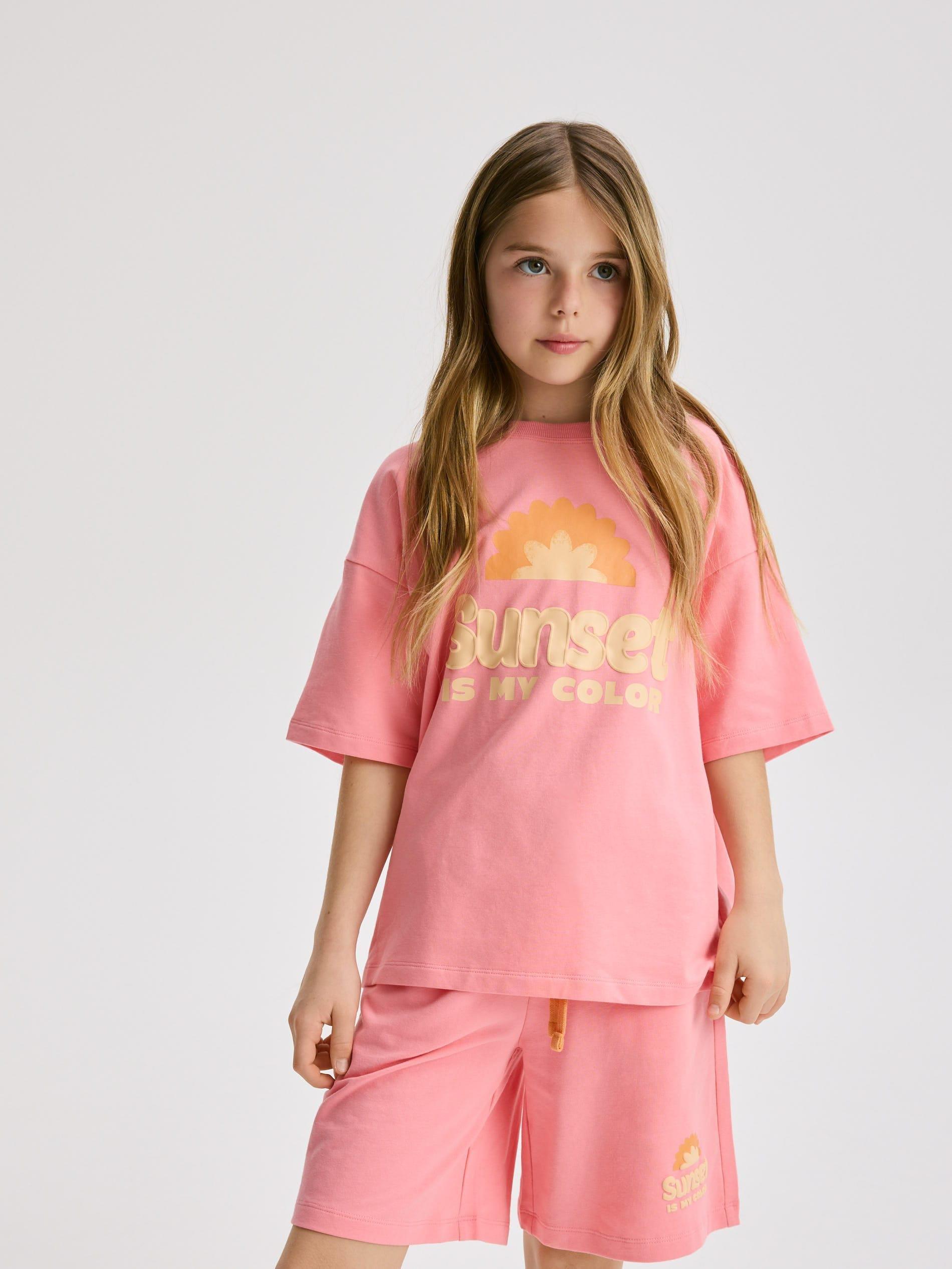Pink Cotton Set With Print, Pink, large image number 1