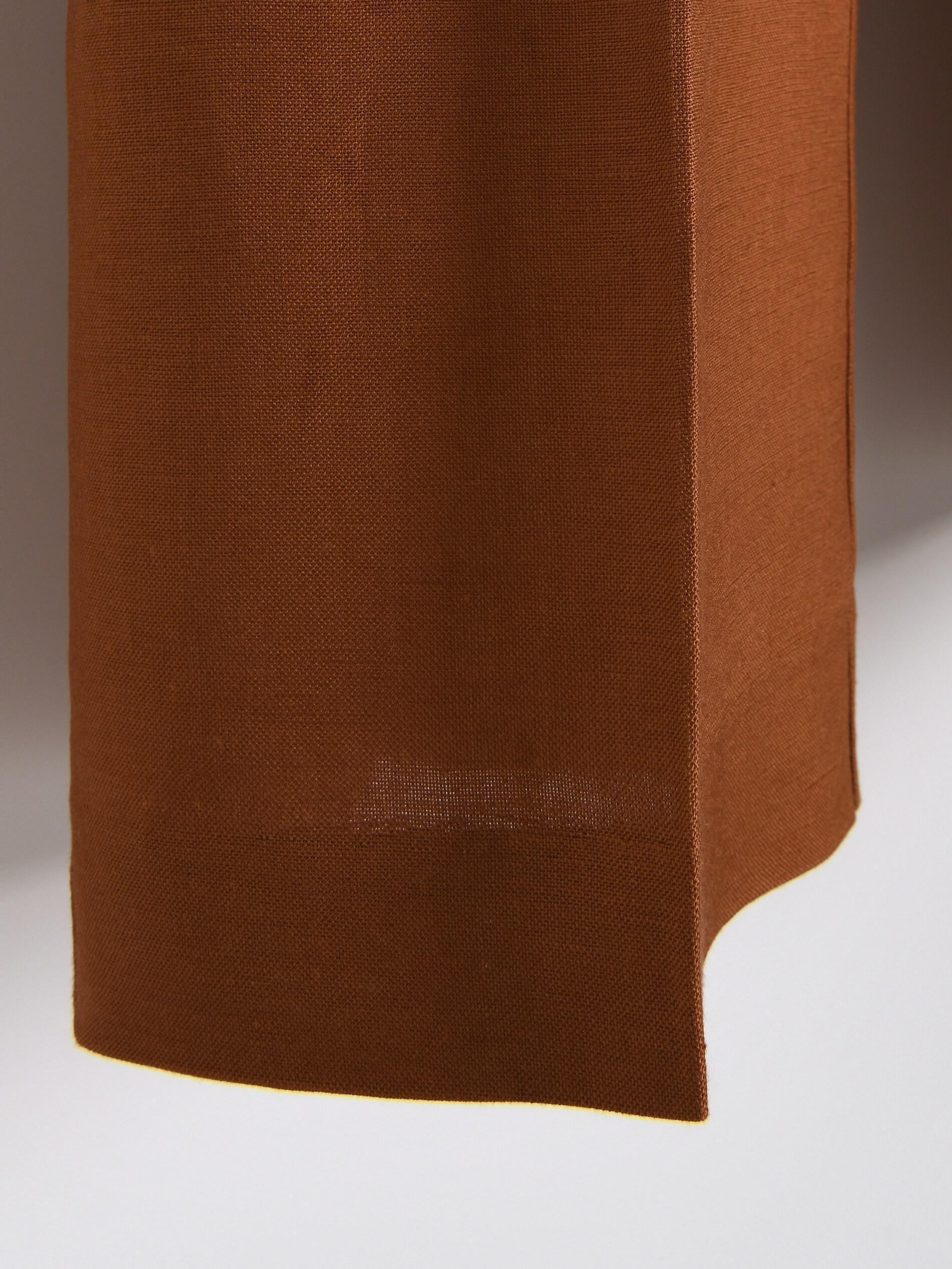 Brown Linen Rich Trousers, , large image number 2
