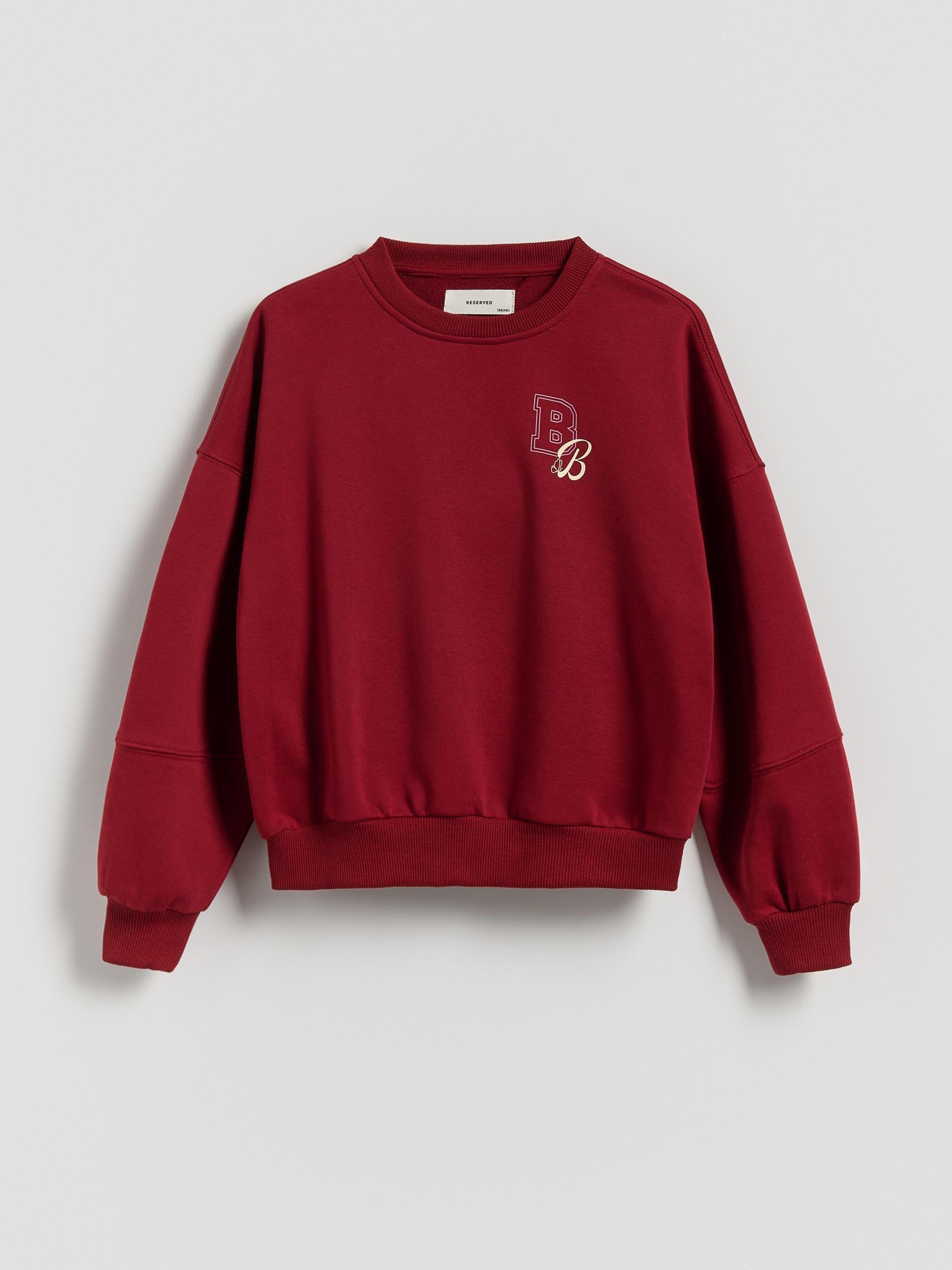 MAROON Sweatshirt with fine print, , large image number 0