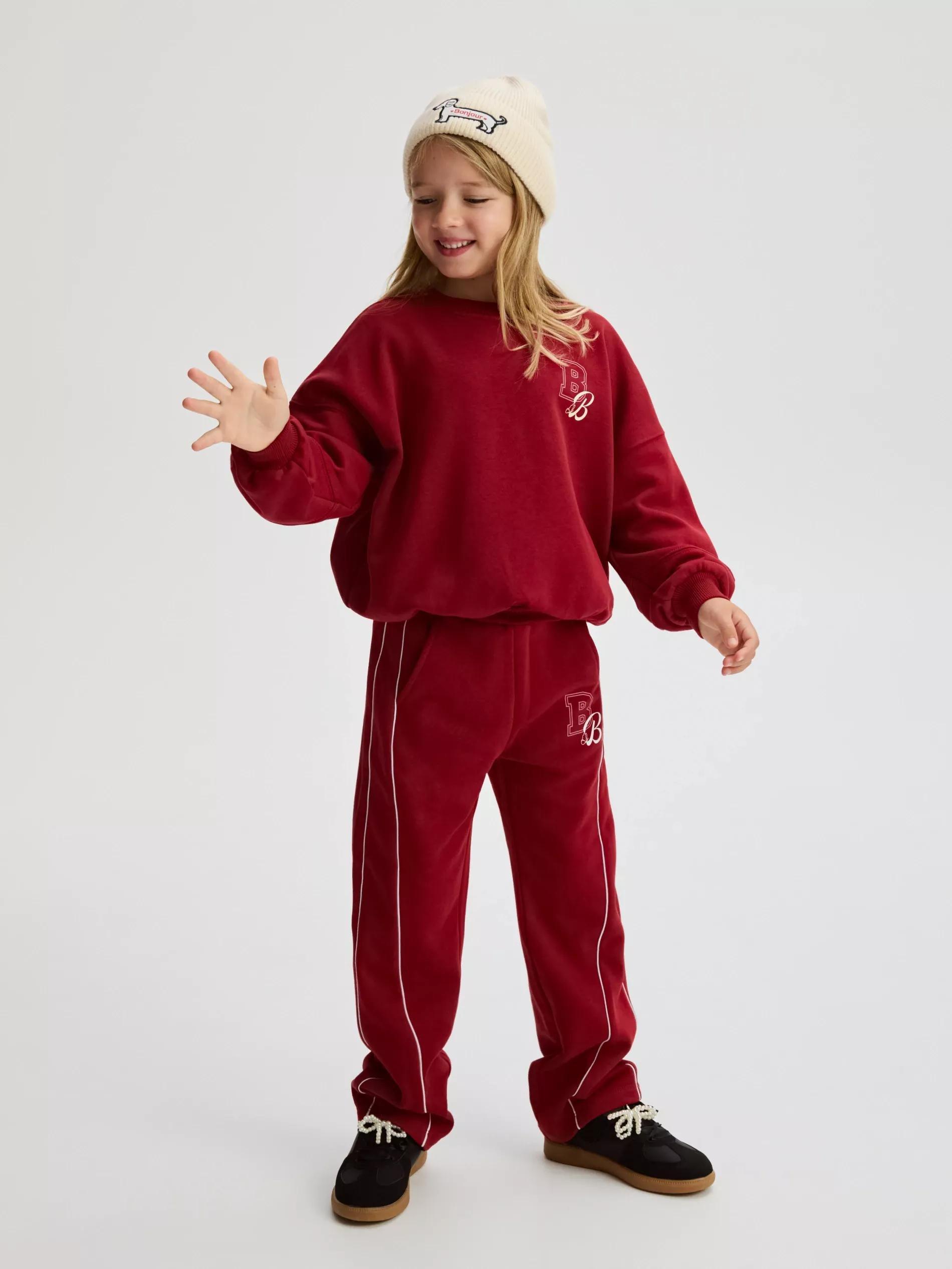 MAROON Sweatshirt with fine print, Burgundy, large image number 3
