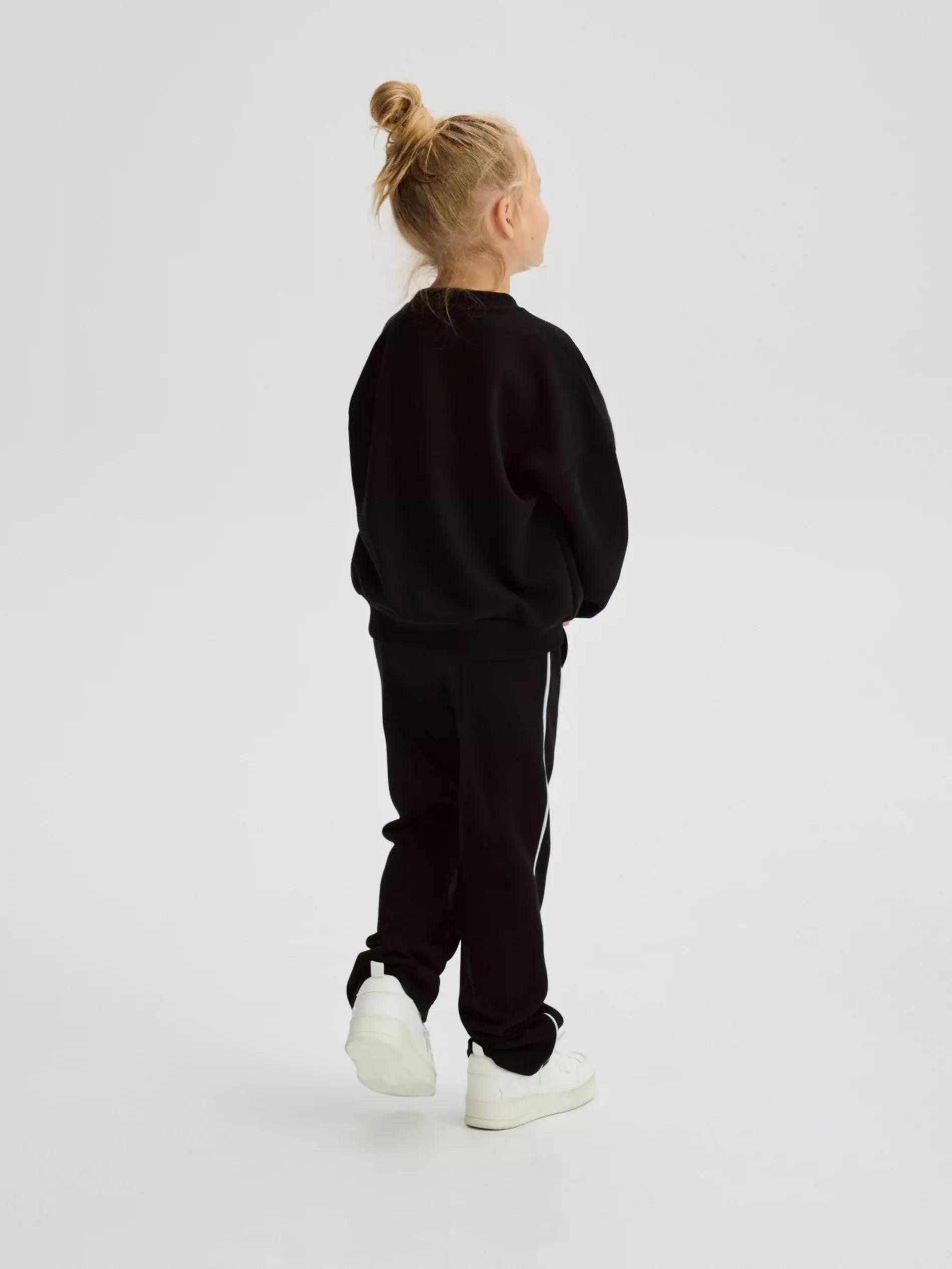 BLACK Sweatshirt with fine print, Black, large image number 4