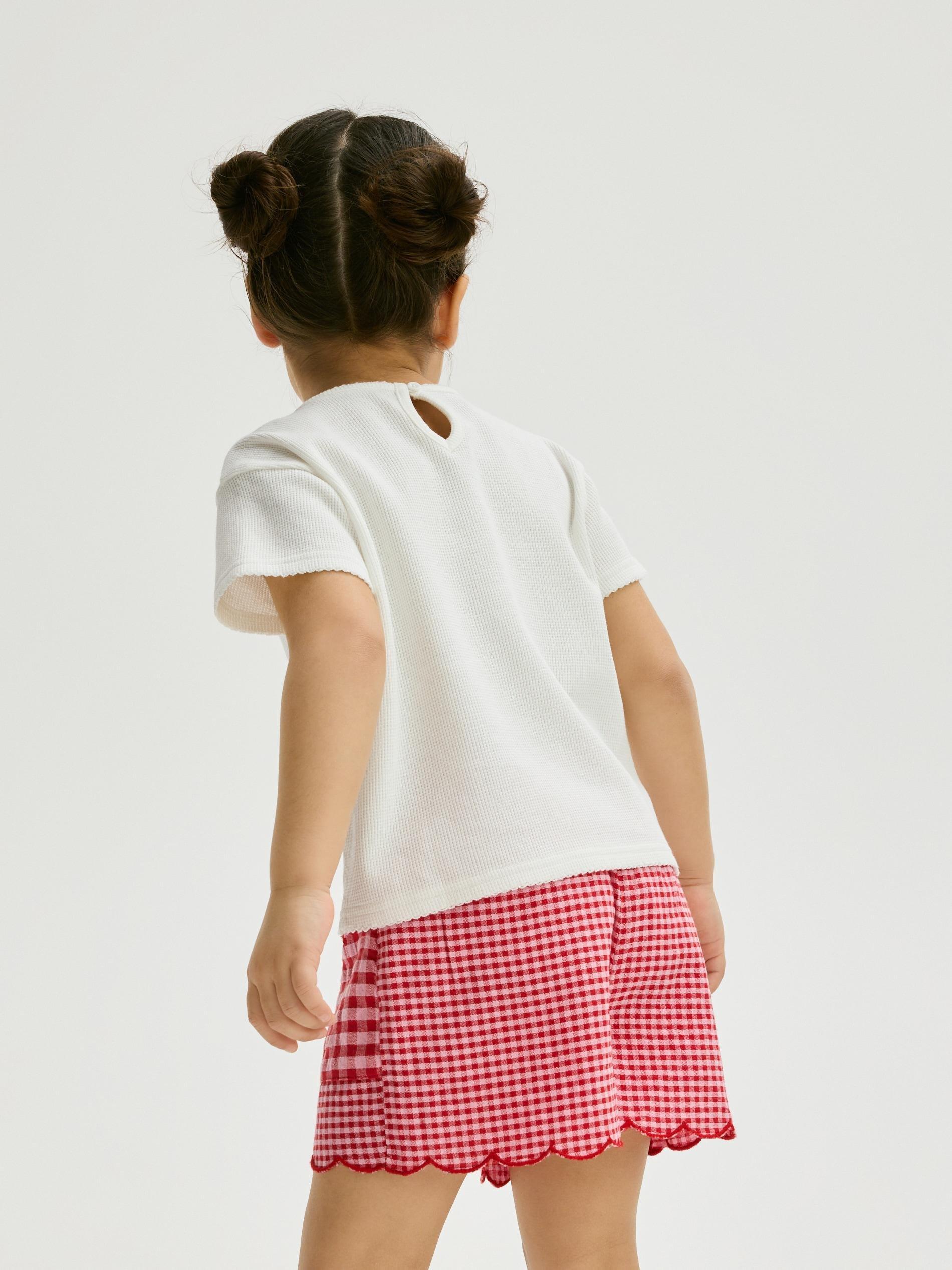 Cream T-Shirt With With Bow Detail, Ivory, large image number 5
