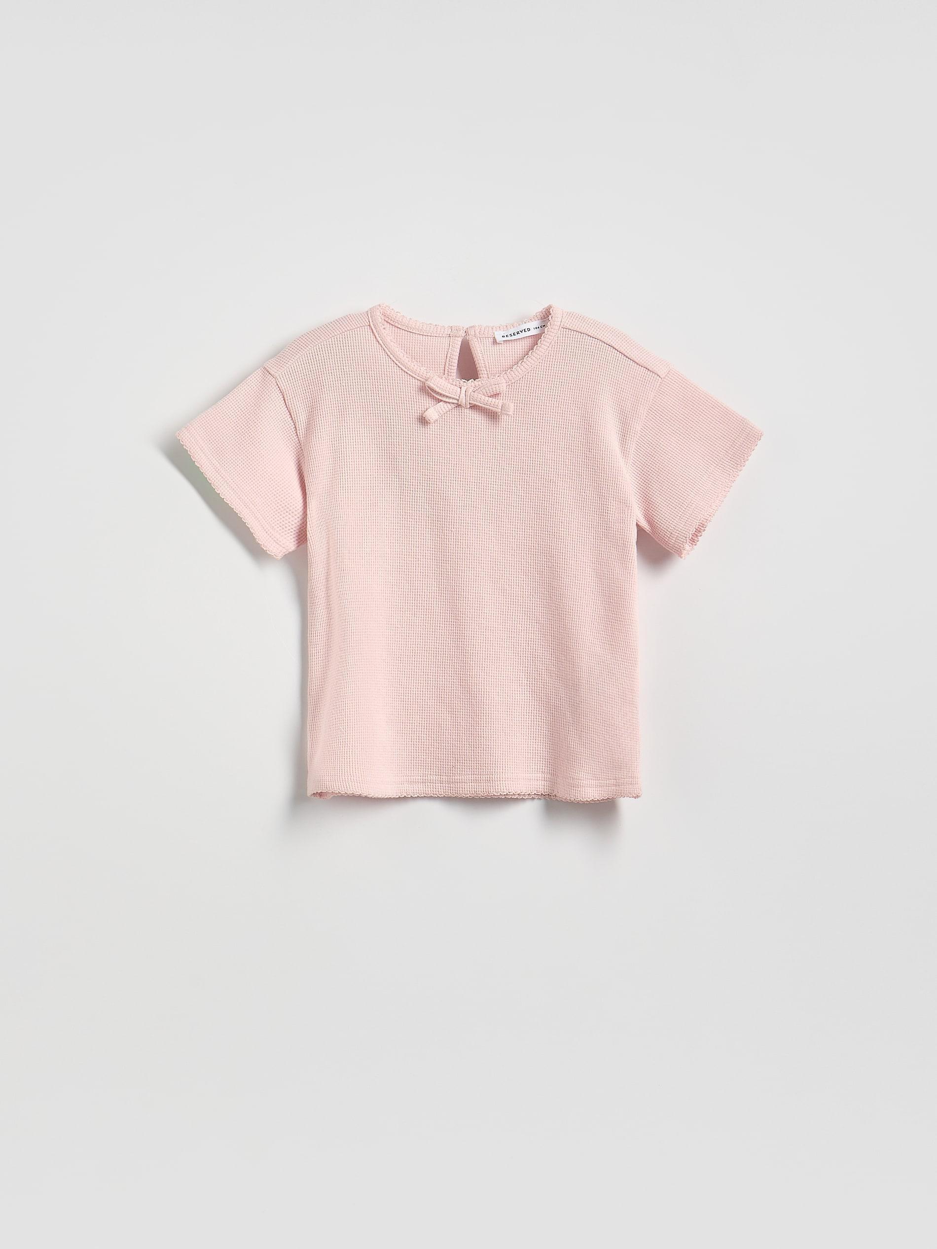 Pink T-Shirt With With Bow Detail, Pink, large image number 0