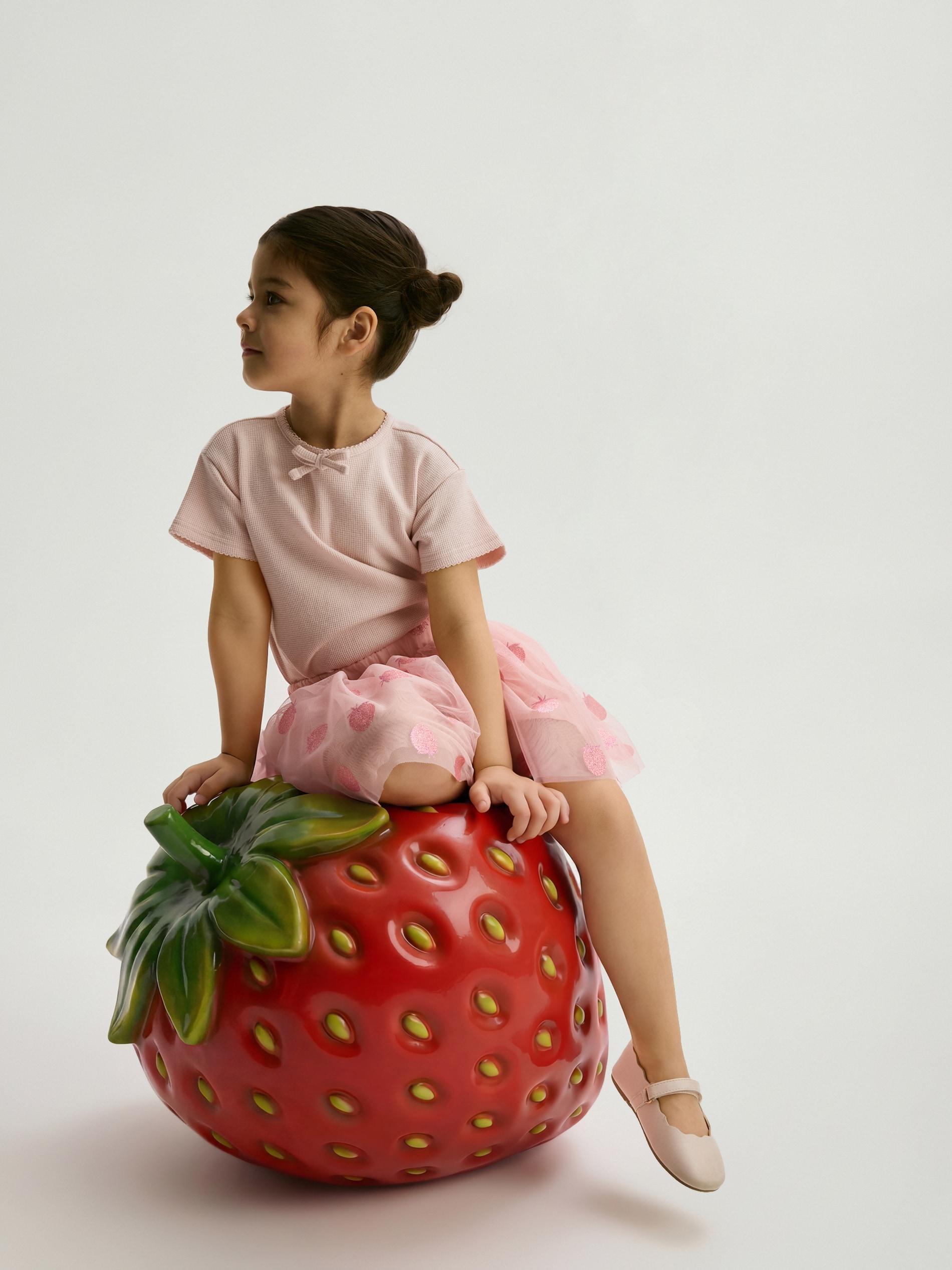 Pink T-Shirt With With Bow Detail, Pink, large image number 3