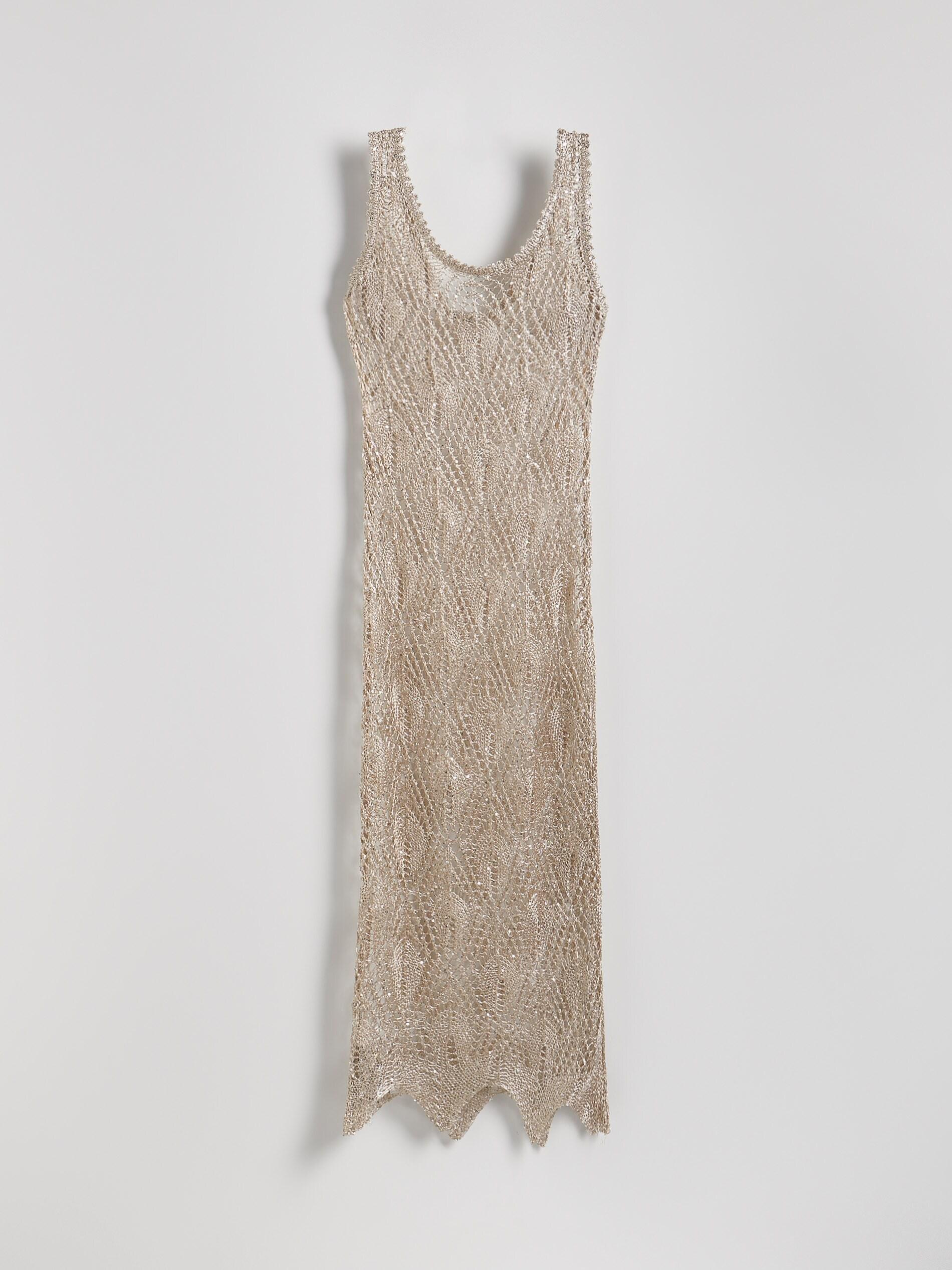 Gold Longline Beach Cover-Up With Sequins, , large image number 0