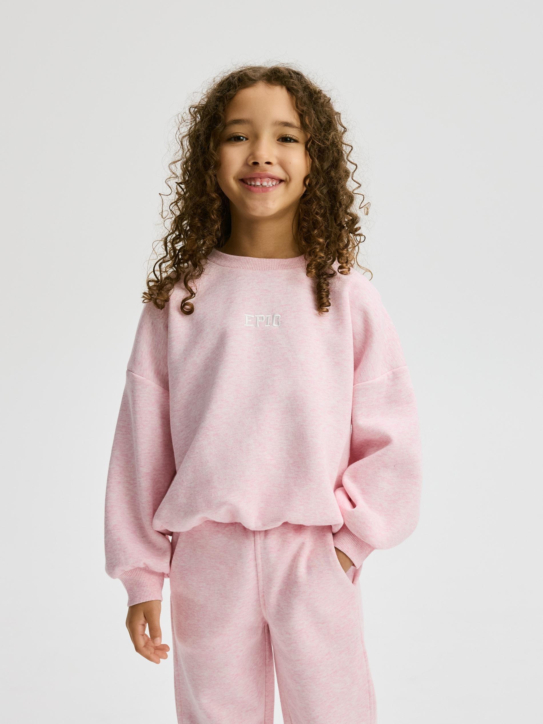 Pink Hoodie With Embroidered Slogan, Pink, large image number 2