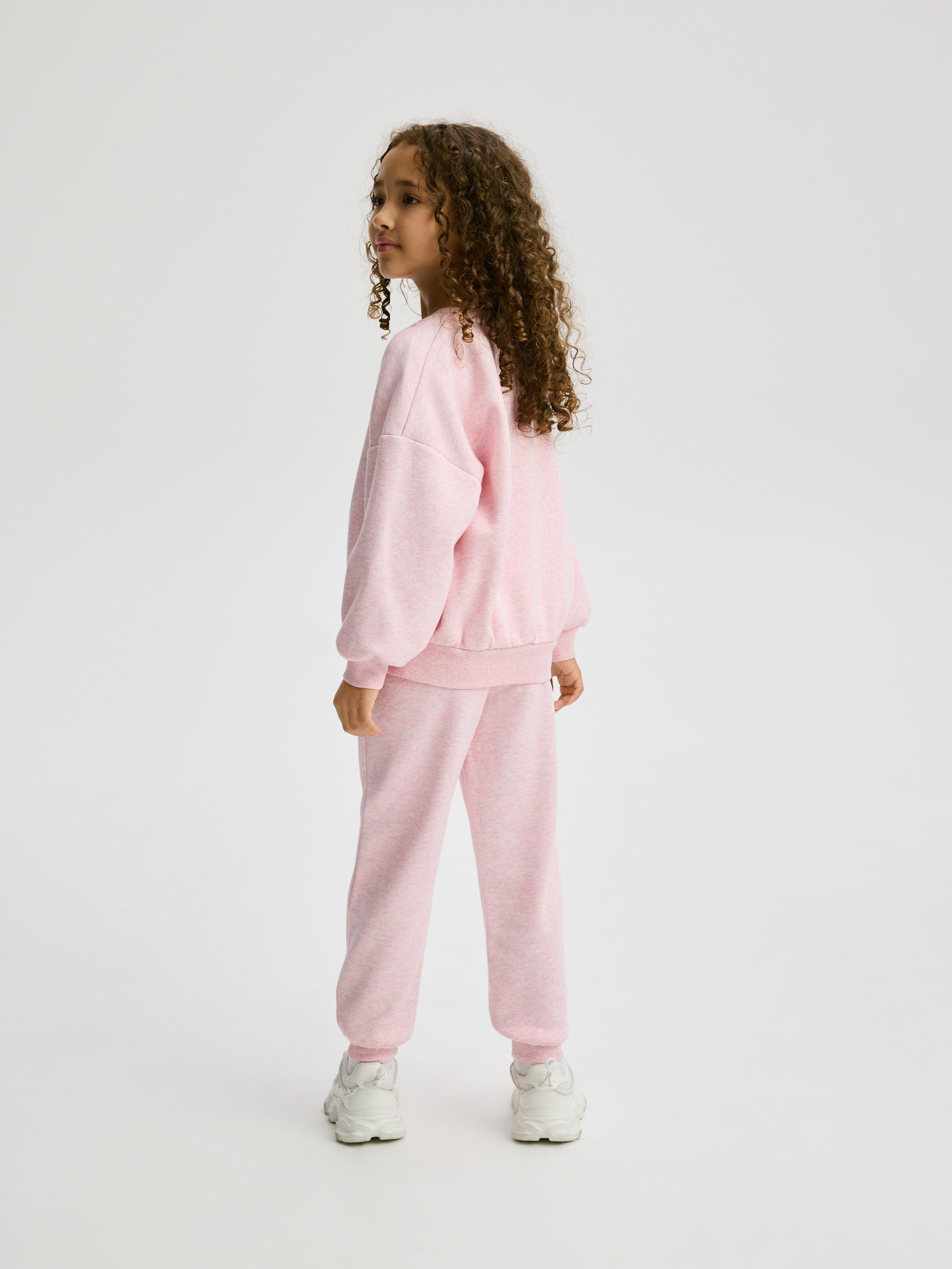 Pink Hoodie With Embroidered Slogan, Pink, large image number 5
