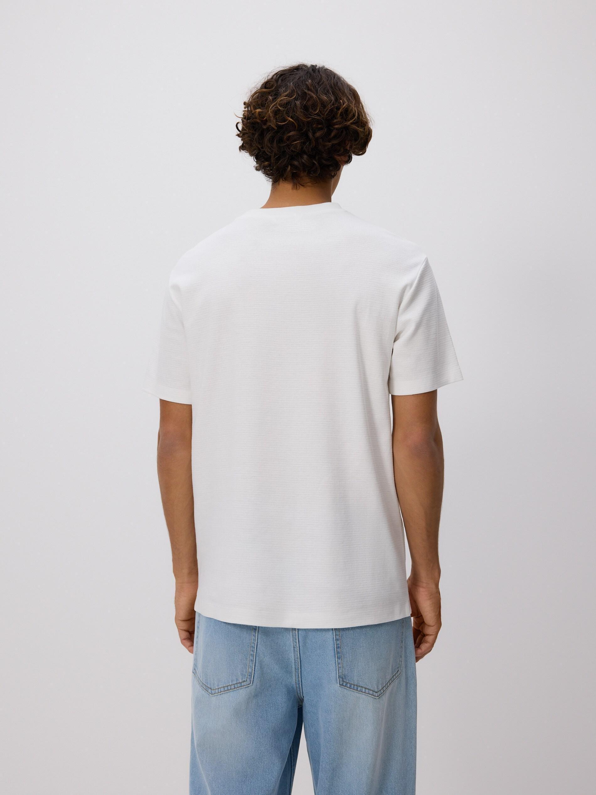 CREAM Comfort fit structural fabric T-shirt, Ivory, large image number 3