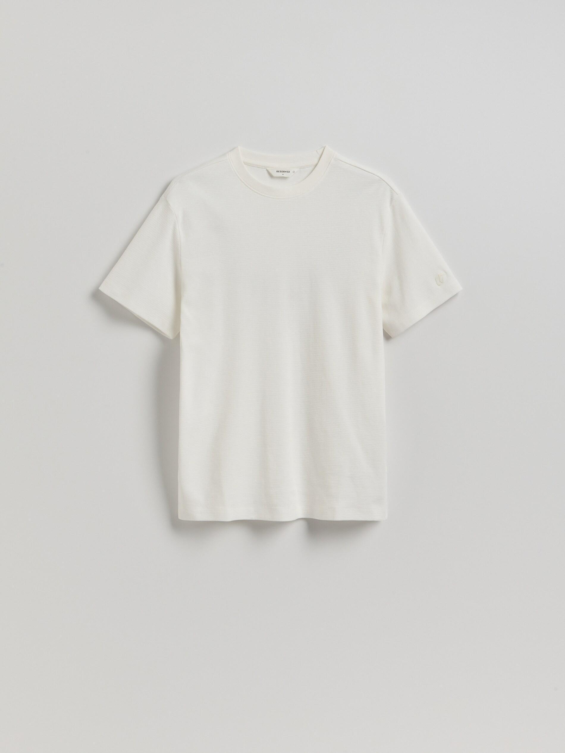 CREAM Comfort fit structural fabric T-shirt, Ivory, large image number 4