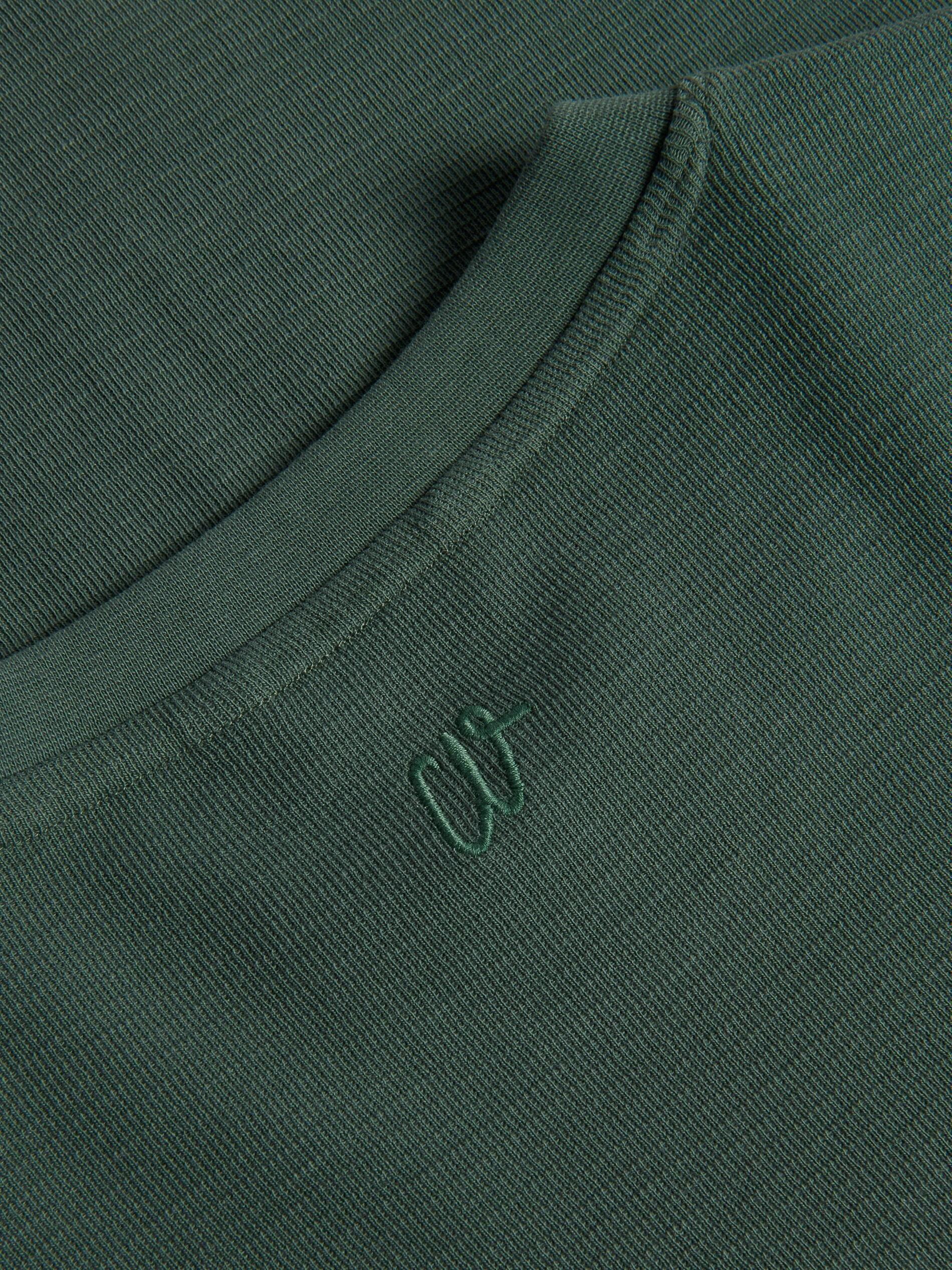 DARK GREEN Comfort fit structural fabric T-shirt, Khaki, large image number 5