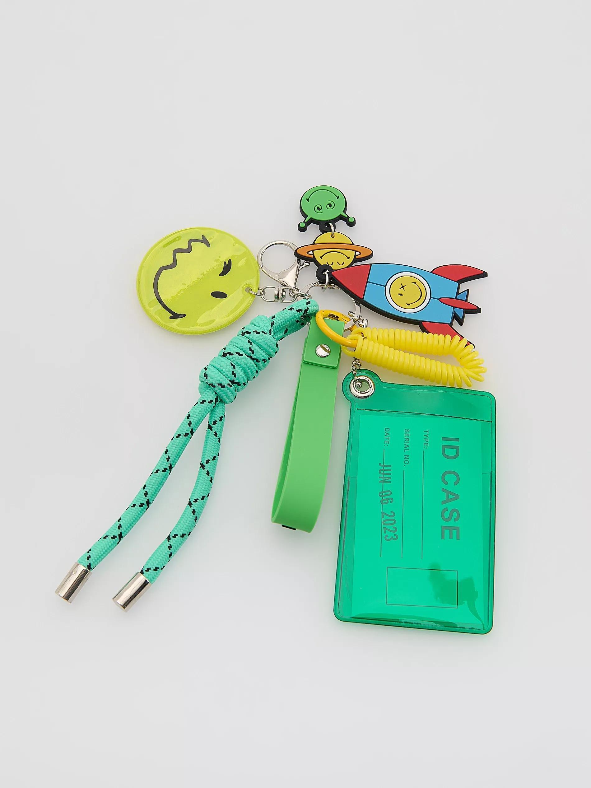YELLOW SmileyWorldآ® keychain, Yellow, large image number 1