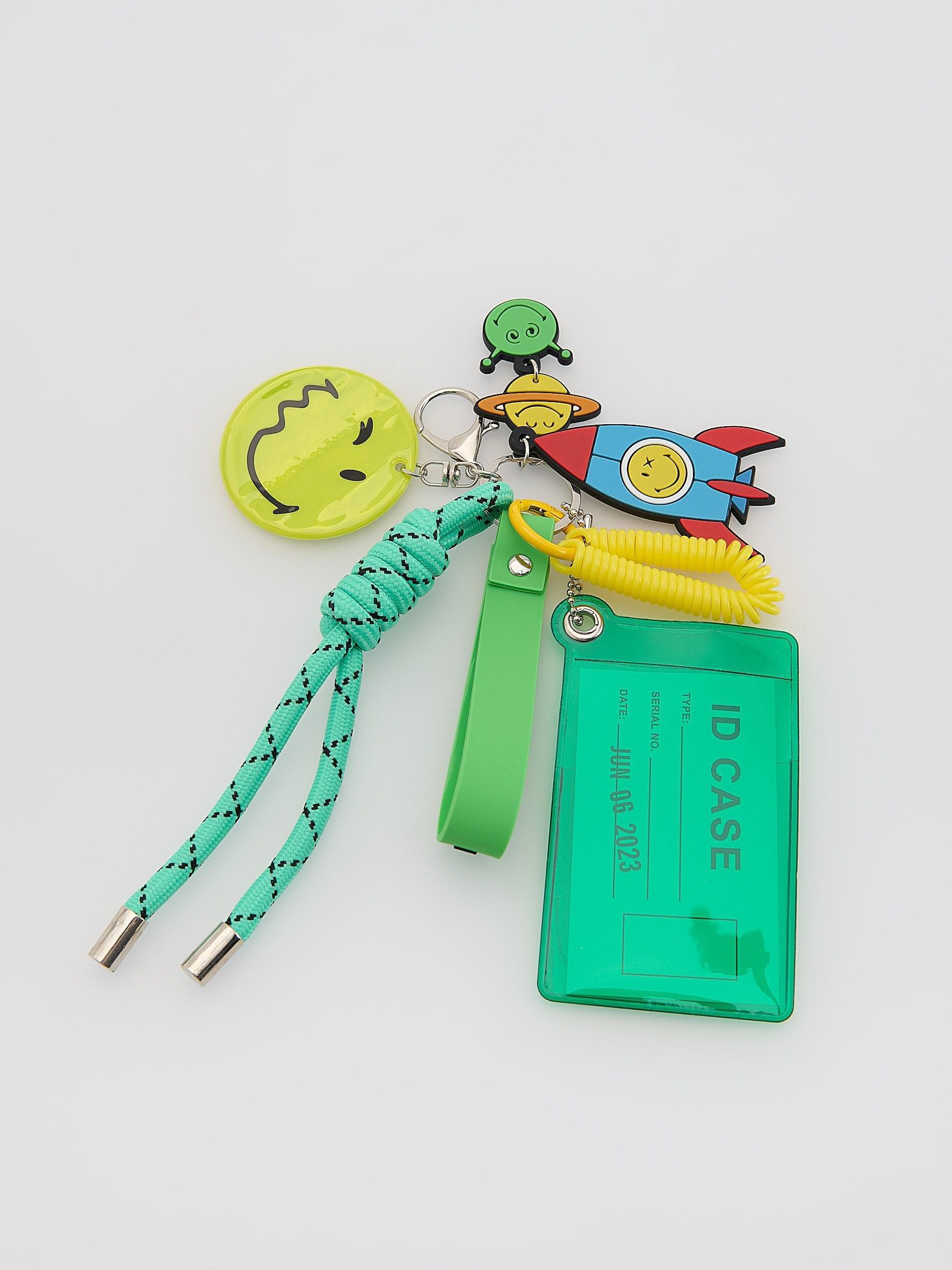 YELLOW SmileyWorldآ® keychain, Yellow, large image number 1