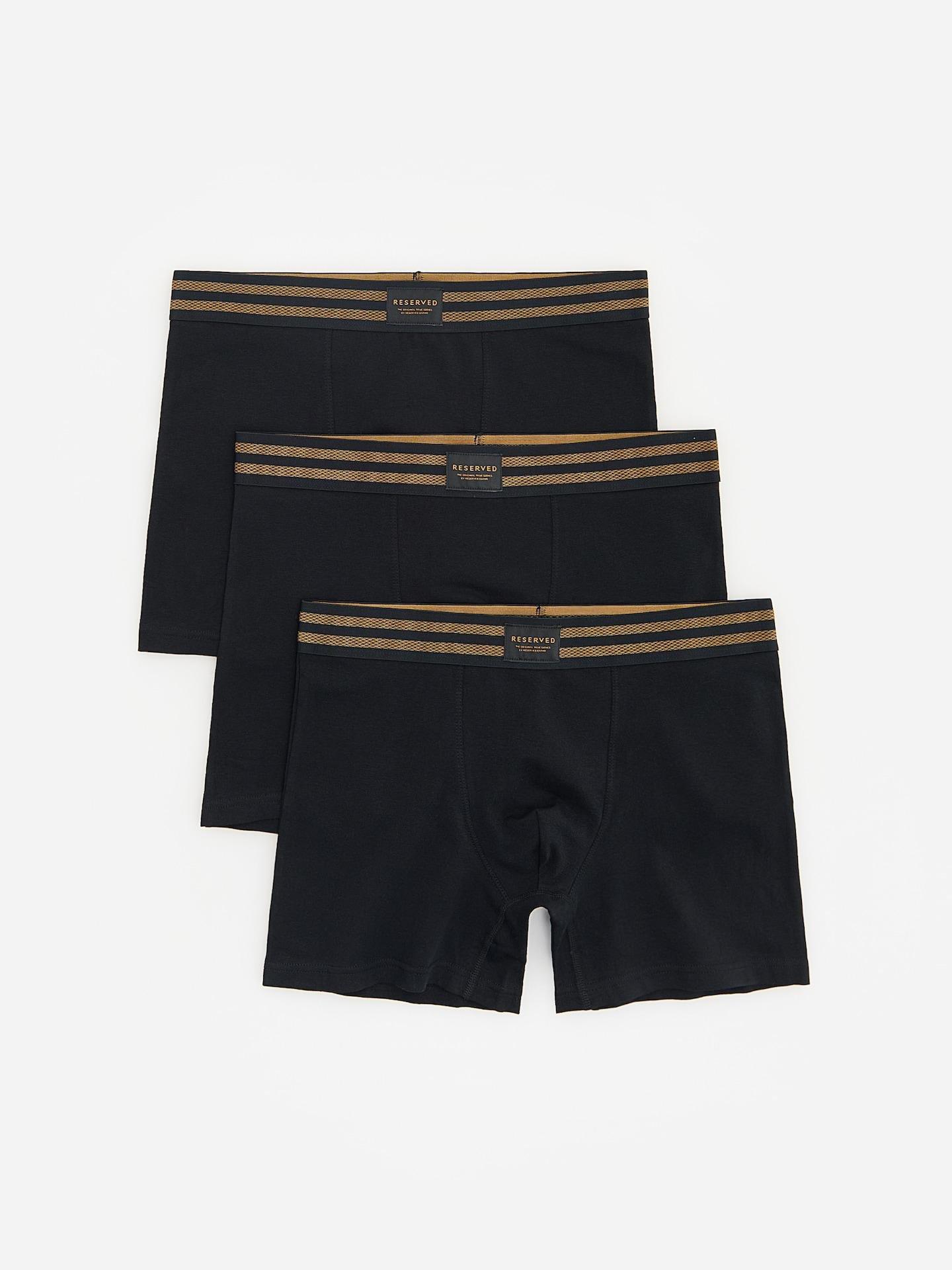 Black Long Boxers 3 Pack, Black, medium