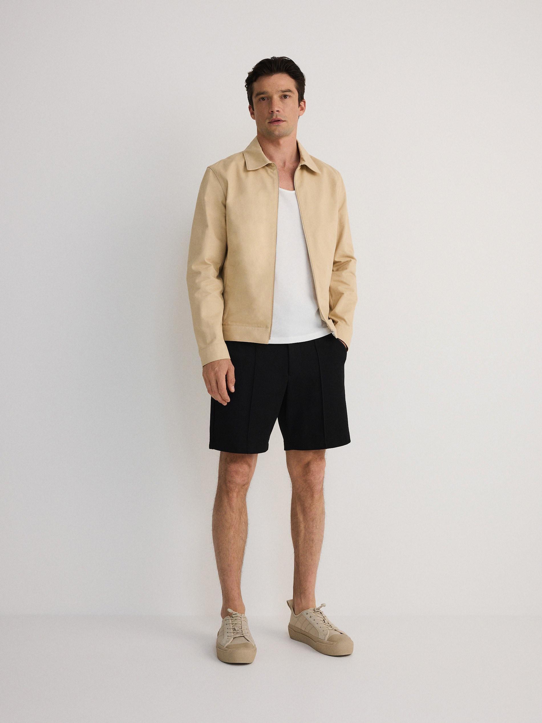 Black Pressed Crease Shorts, , large image number 3