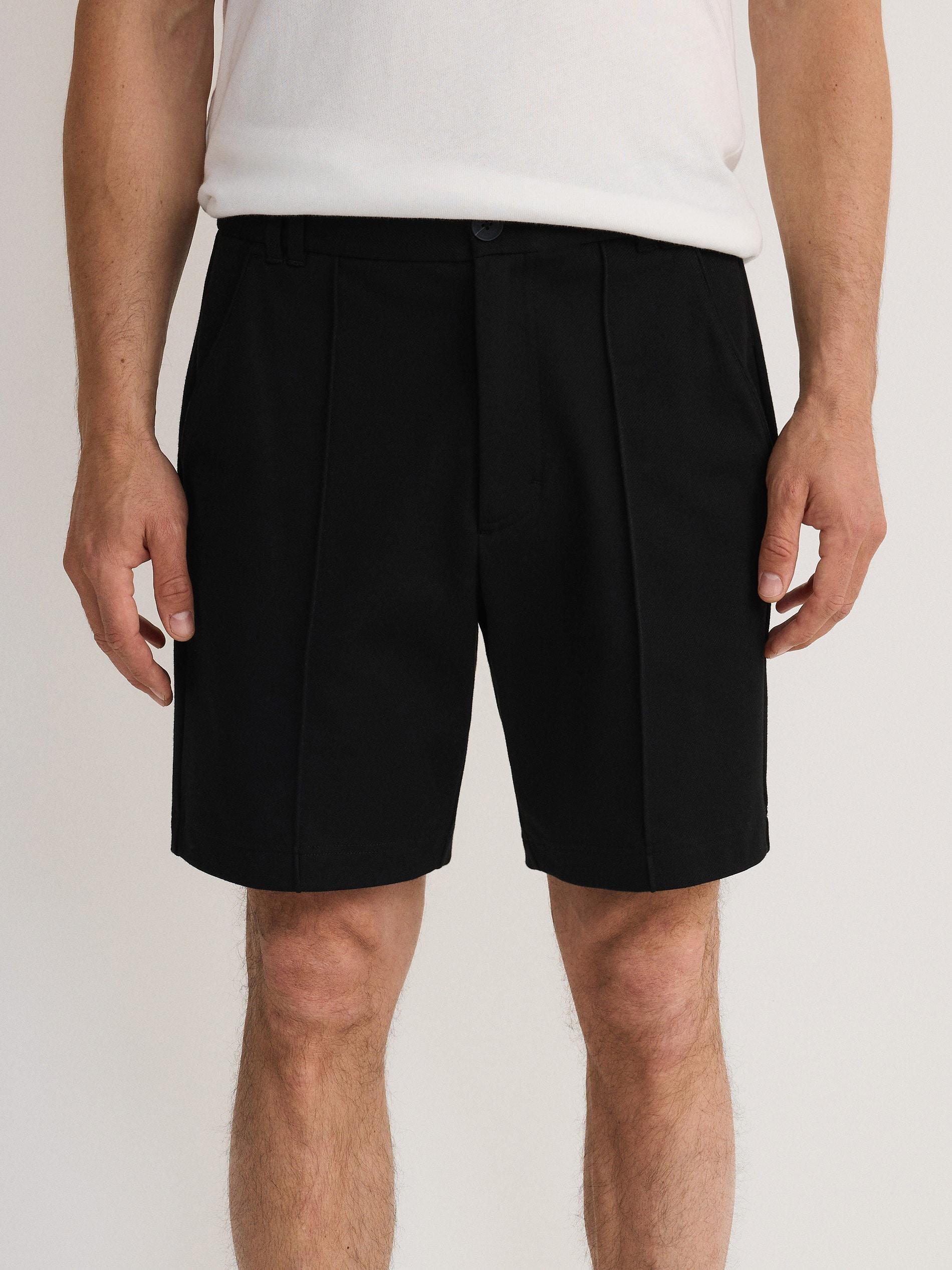 Black Pressed Crease Shorts, , large image number 4