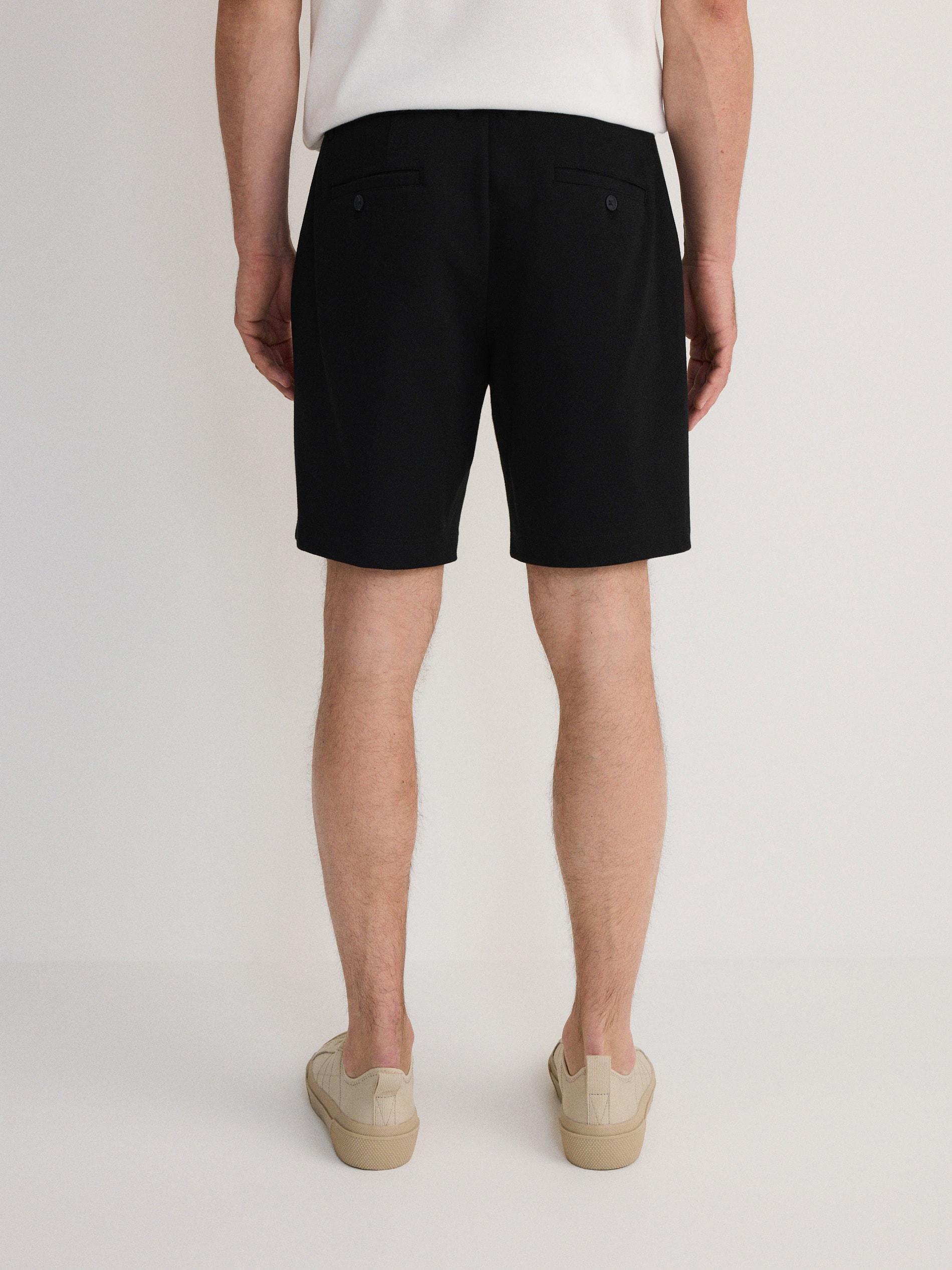 Black Pressed Crease Shorts, , large image number 5