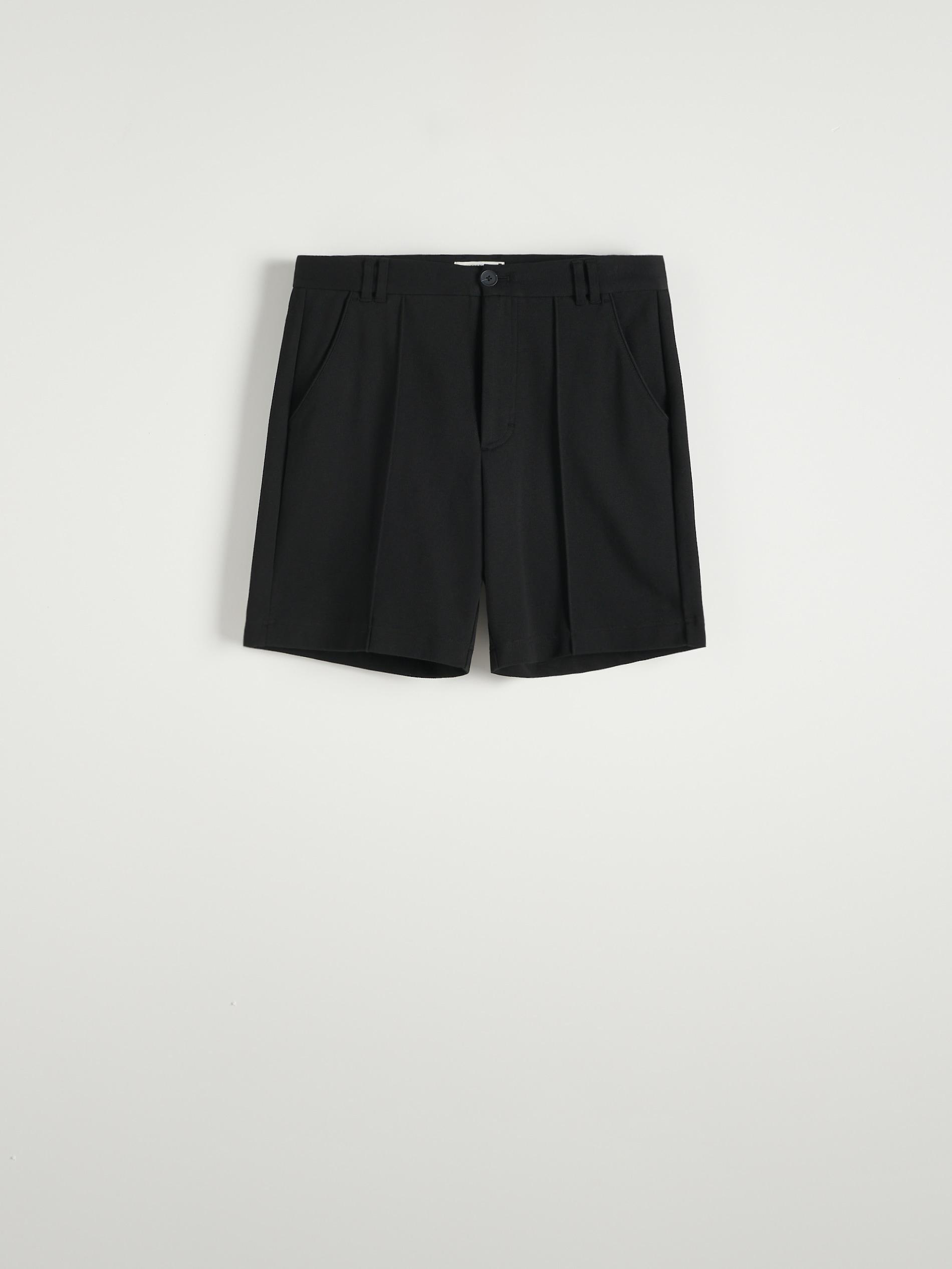 Black Pressed Crease Shorts, , large image number 6