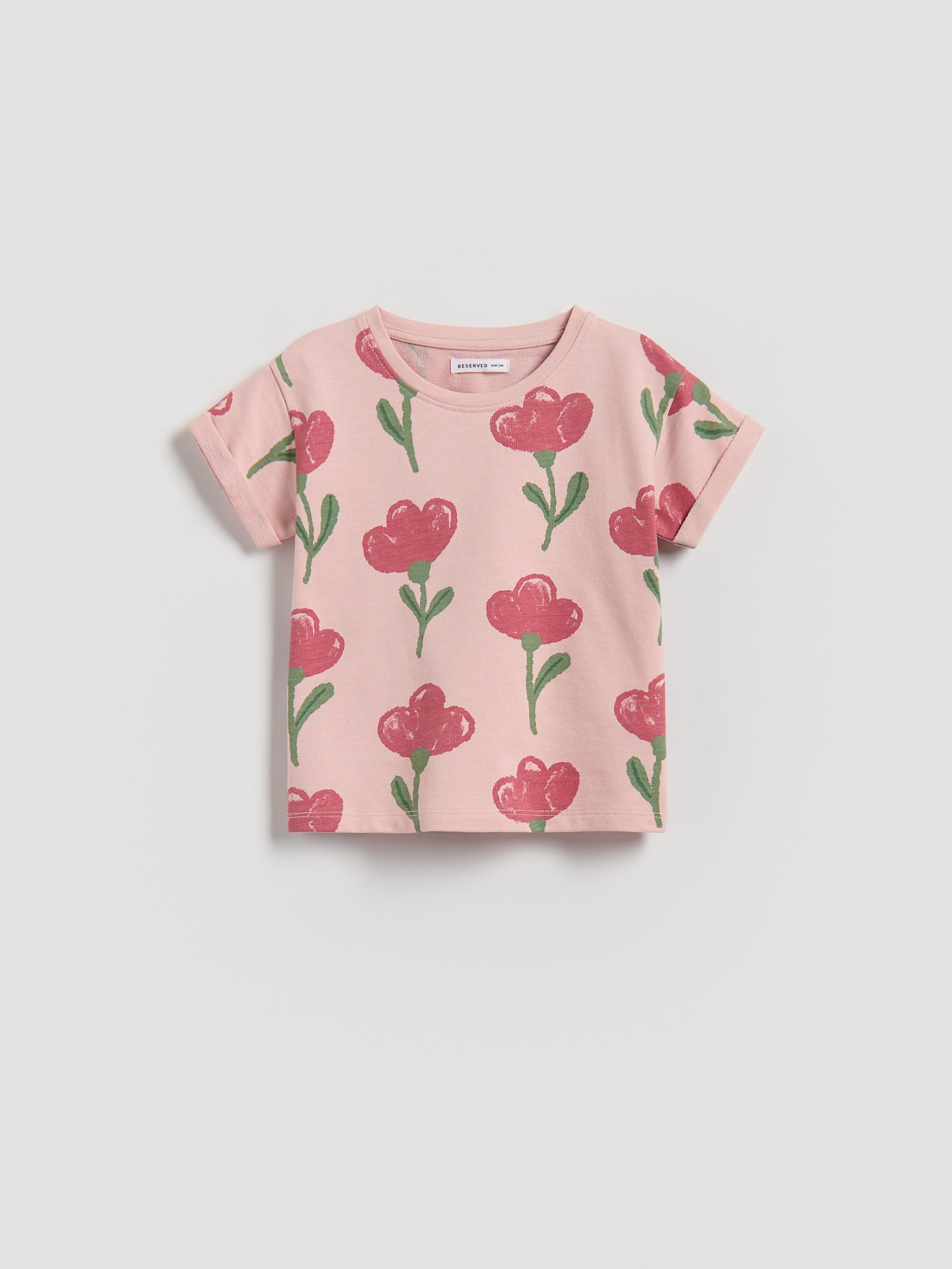 Pink Patterned T-Shirt, Pink, medium