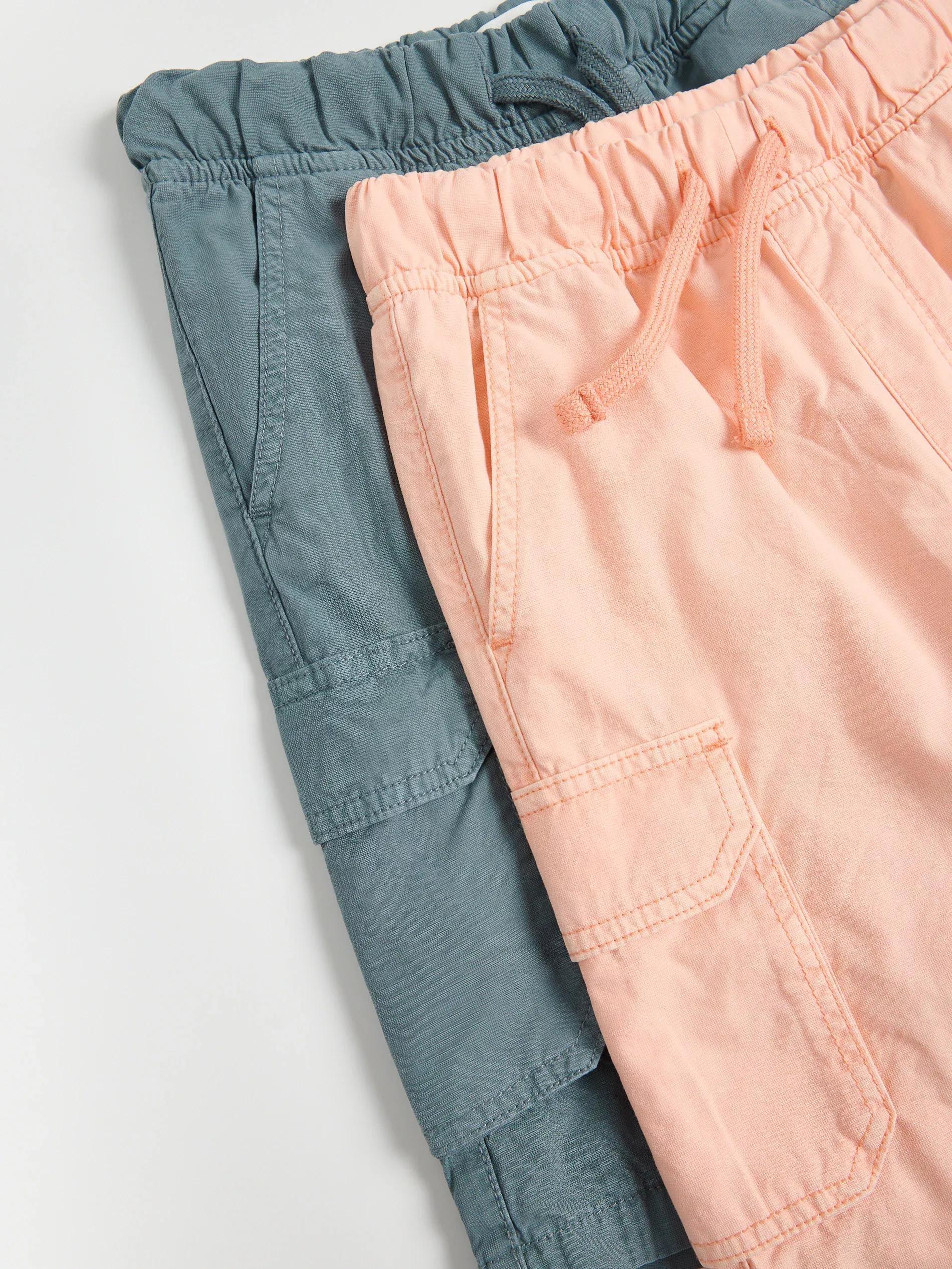 Orange Cotton Rich Cargo Shorts, , large image number 1