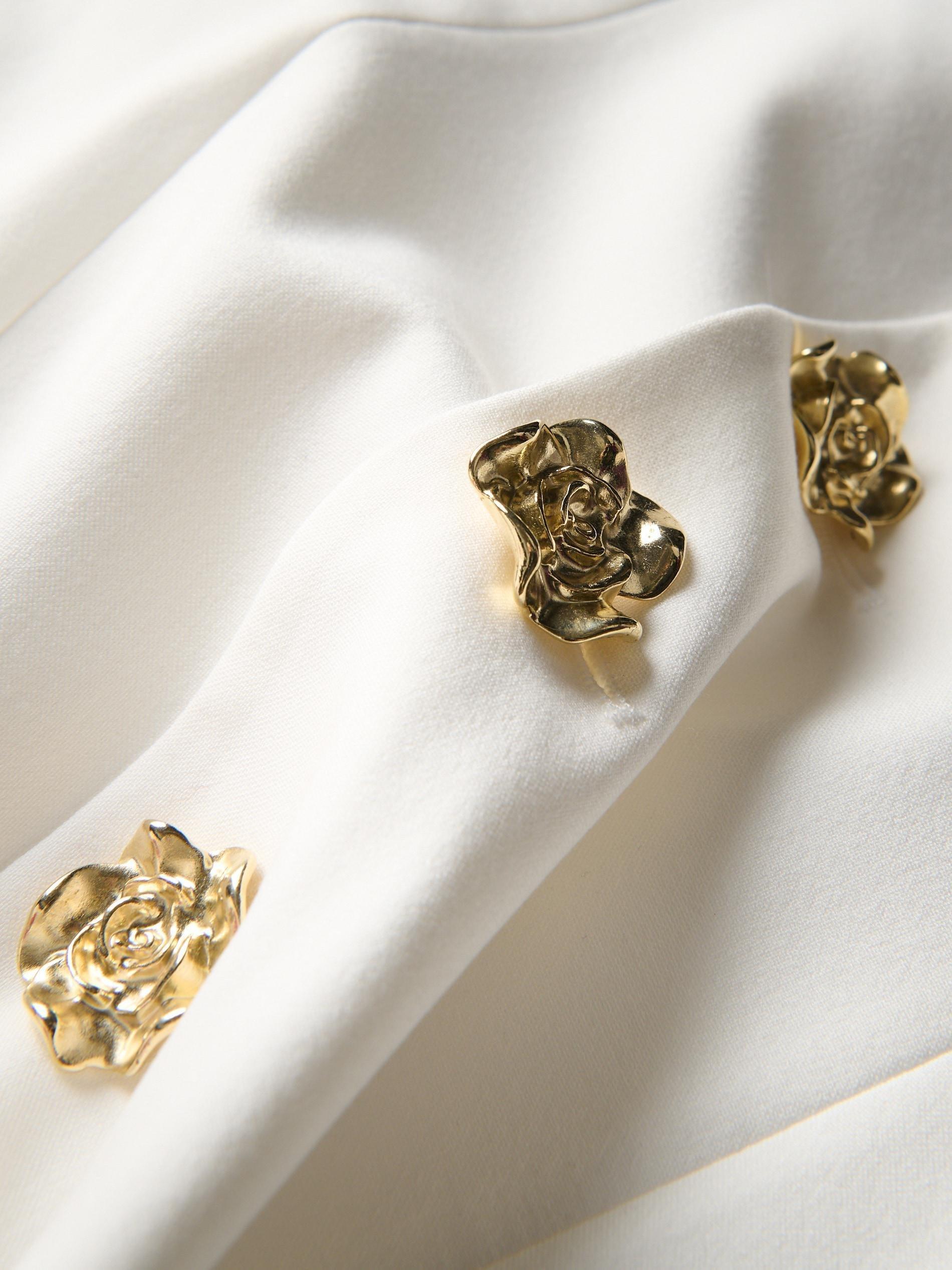 White Vest With Decorative Buttons, Ivory, large image number 5