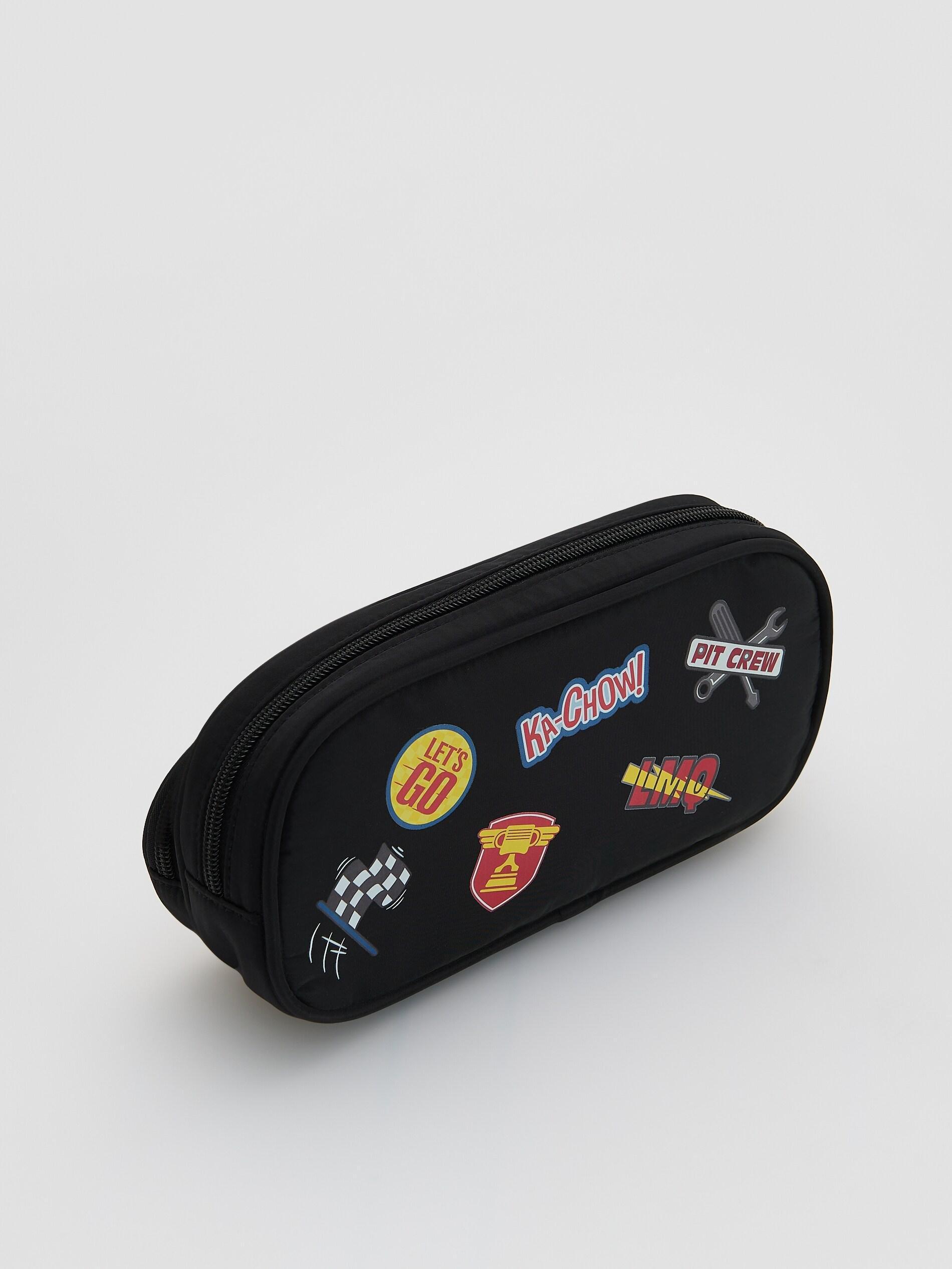 BLACK Cars Pencil Case, Black, large image number 1