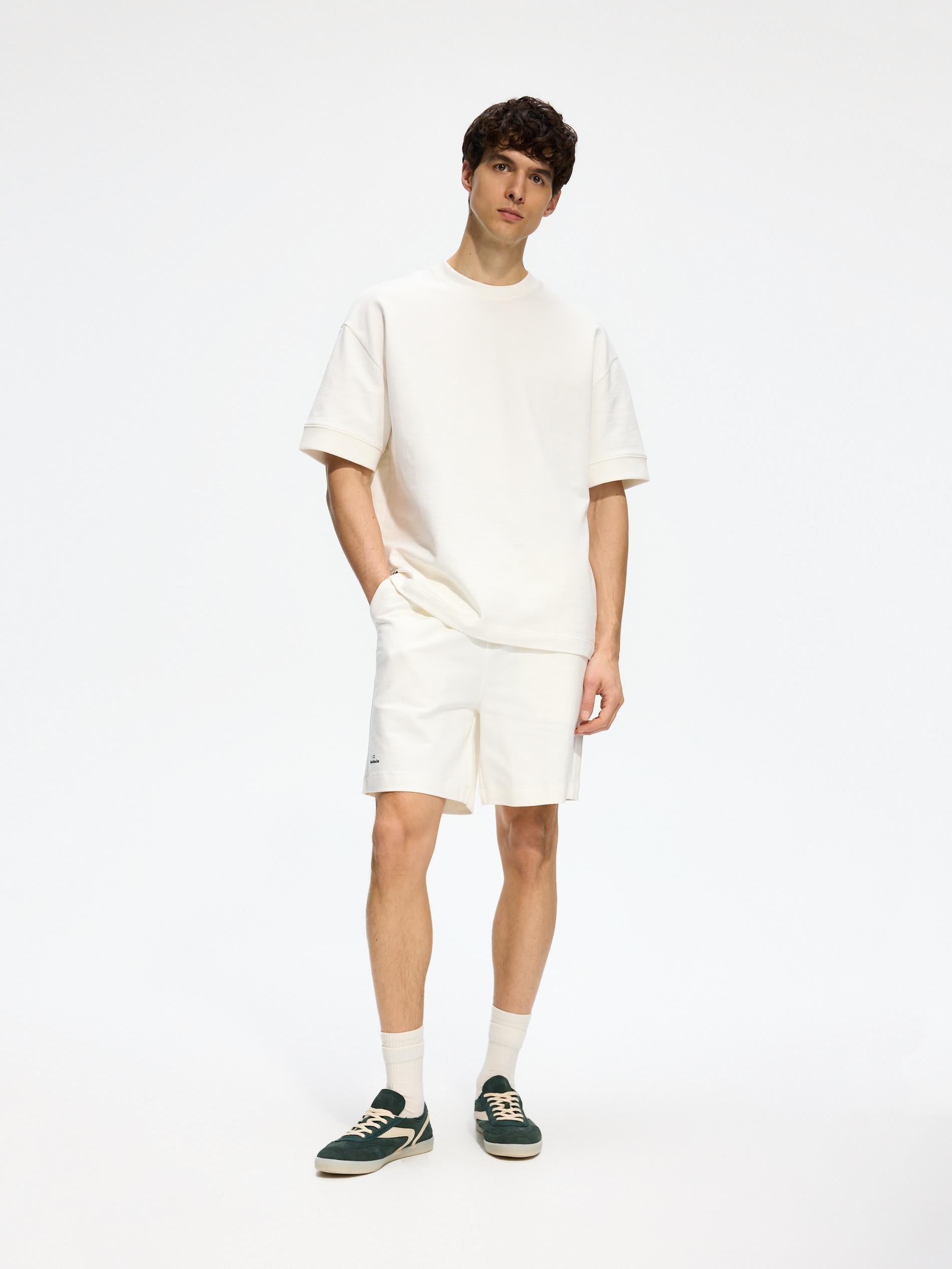 Cream Boxy T-Shirt With Print, Ivory, large image number 0