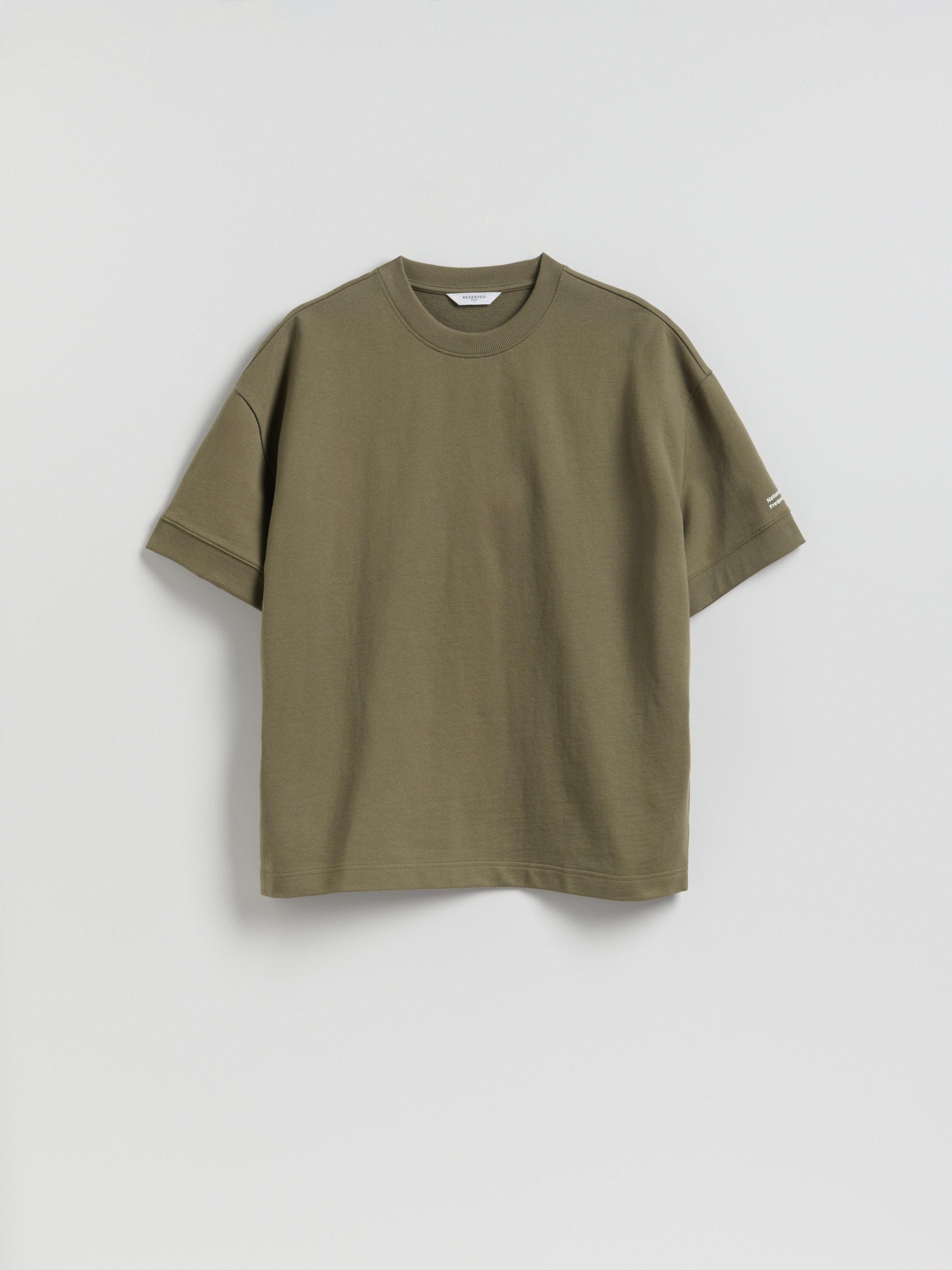 Green Boxy T-Shirt With Print, Green, large image number 0