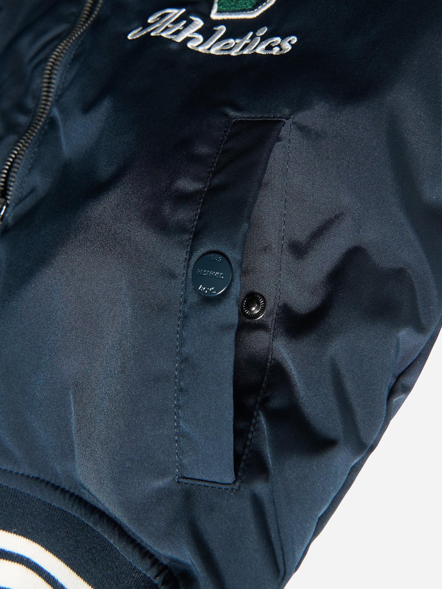 Navy Hooded Bomber Jacket, Navy, large image number 3