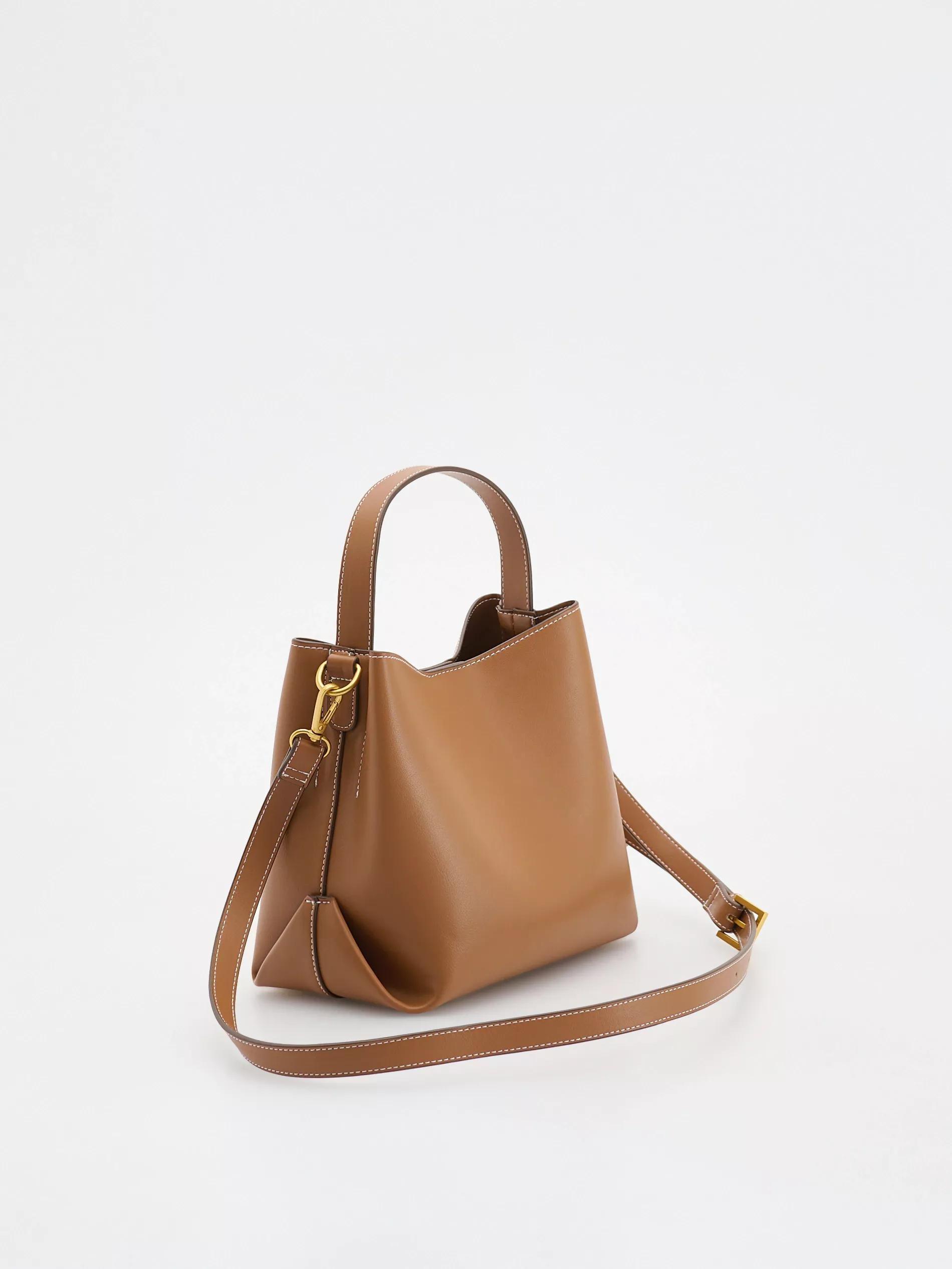 Brown Handbag, Brown, large image number 1