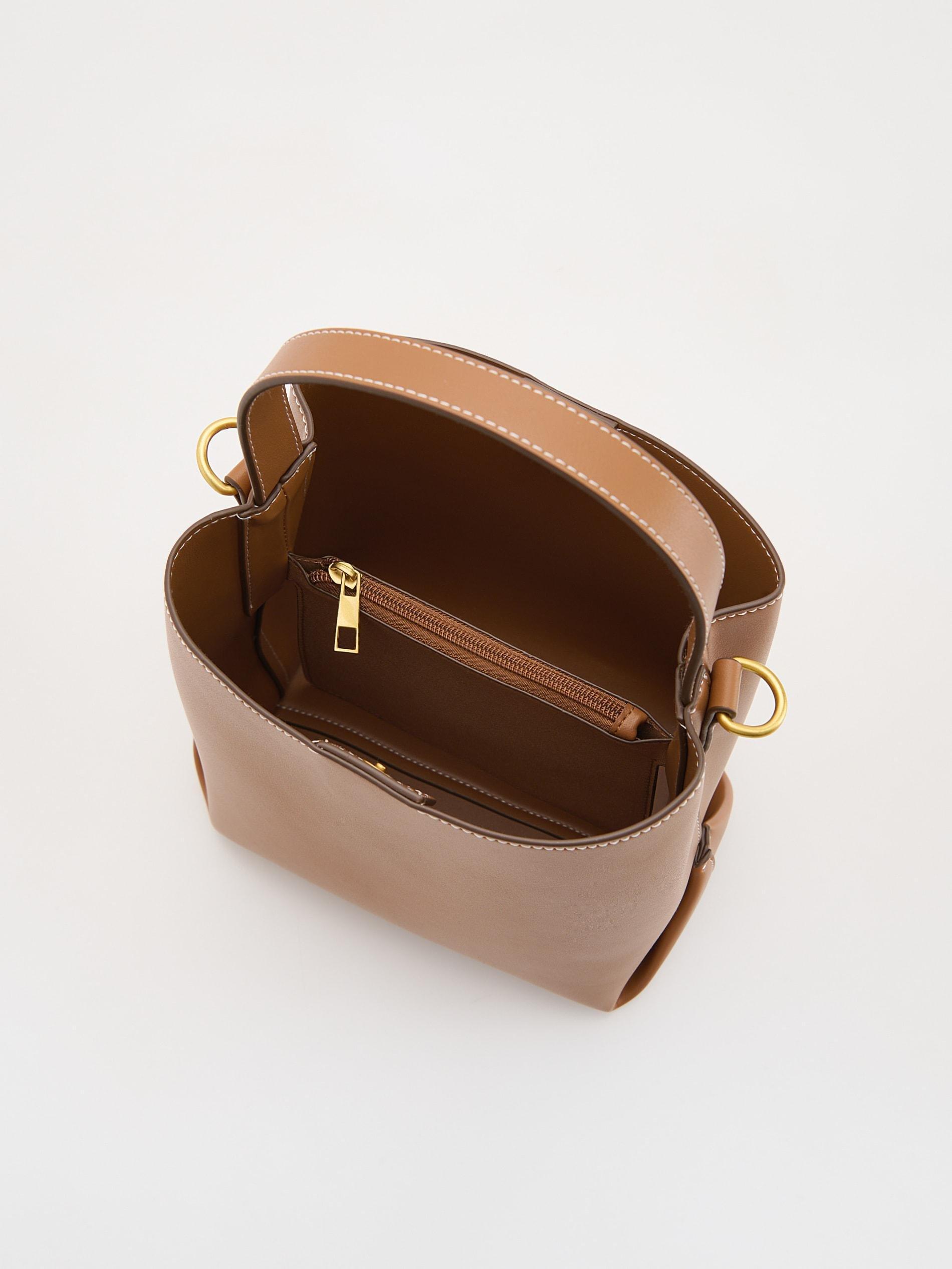 Brown Handbag, Brown, large image number 3
